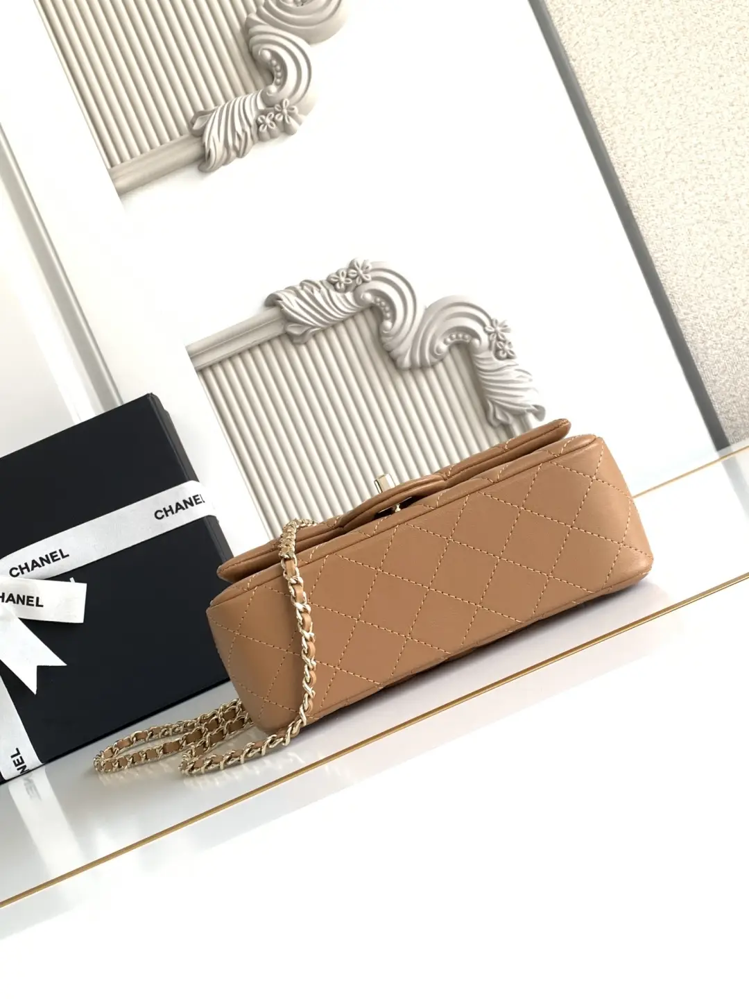 Chanel Mini CF Handle Bag AS2431 Caramel