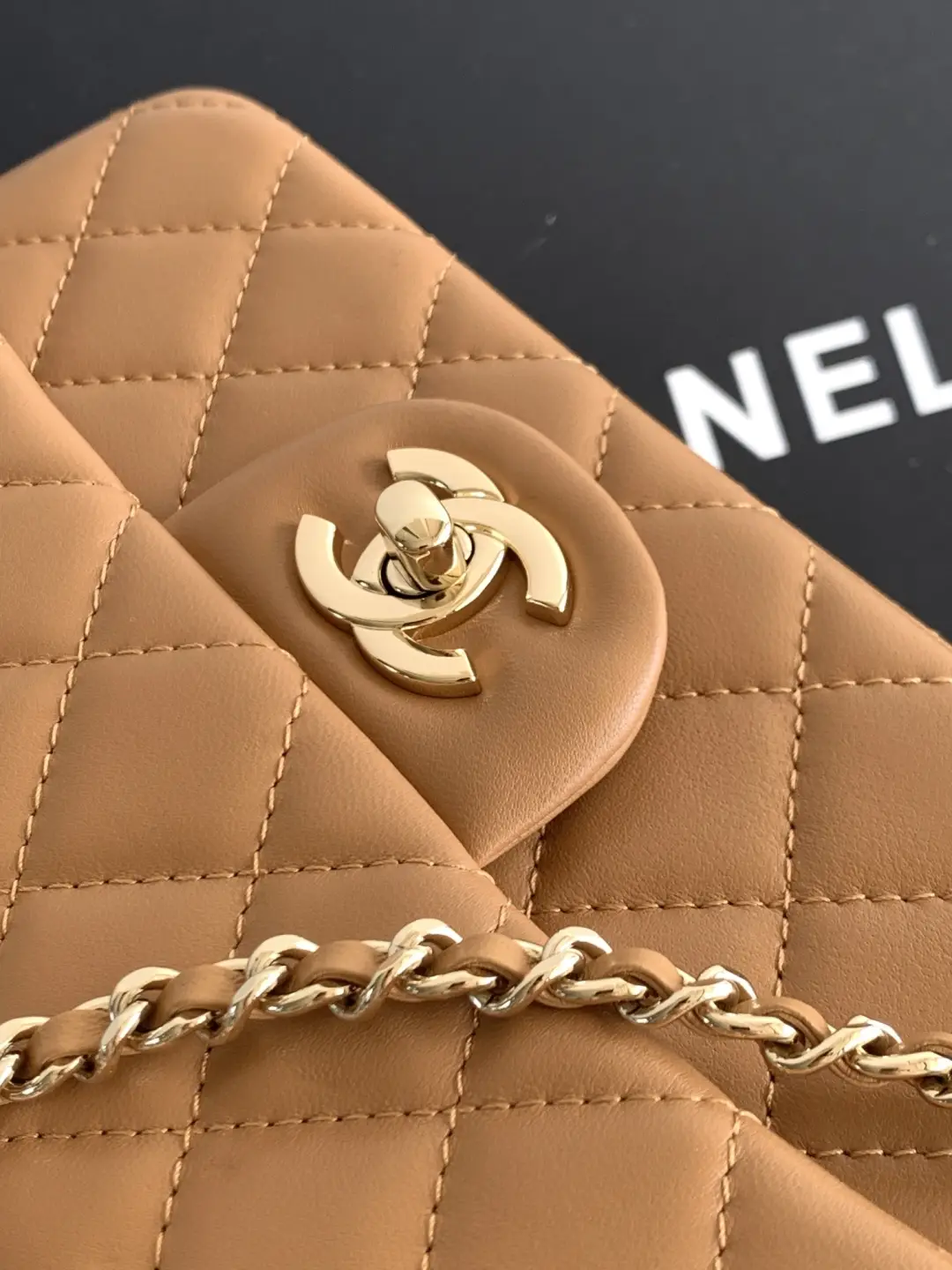 Chanel Mini CF Handle Bag AS2431 Caramel