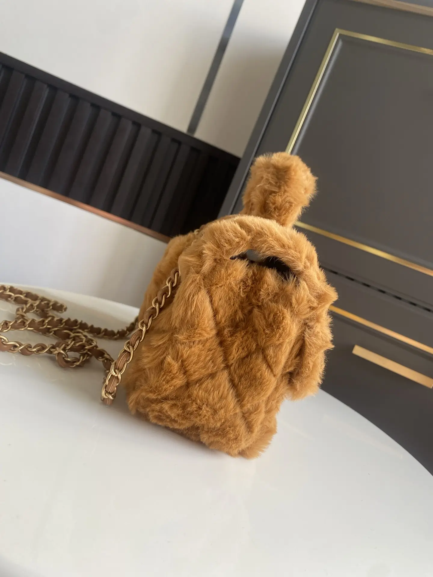 Chanel Mini CF Handle Bag AS2431 Caramel