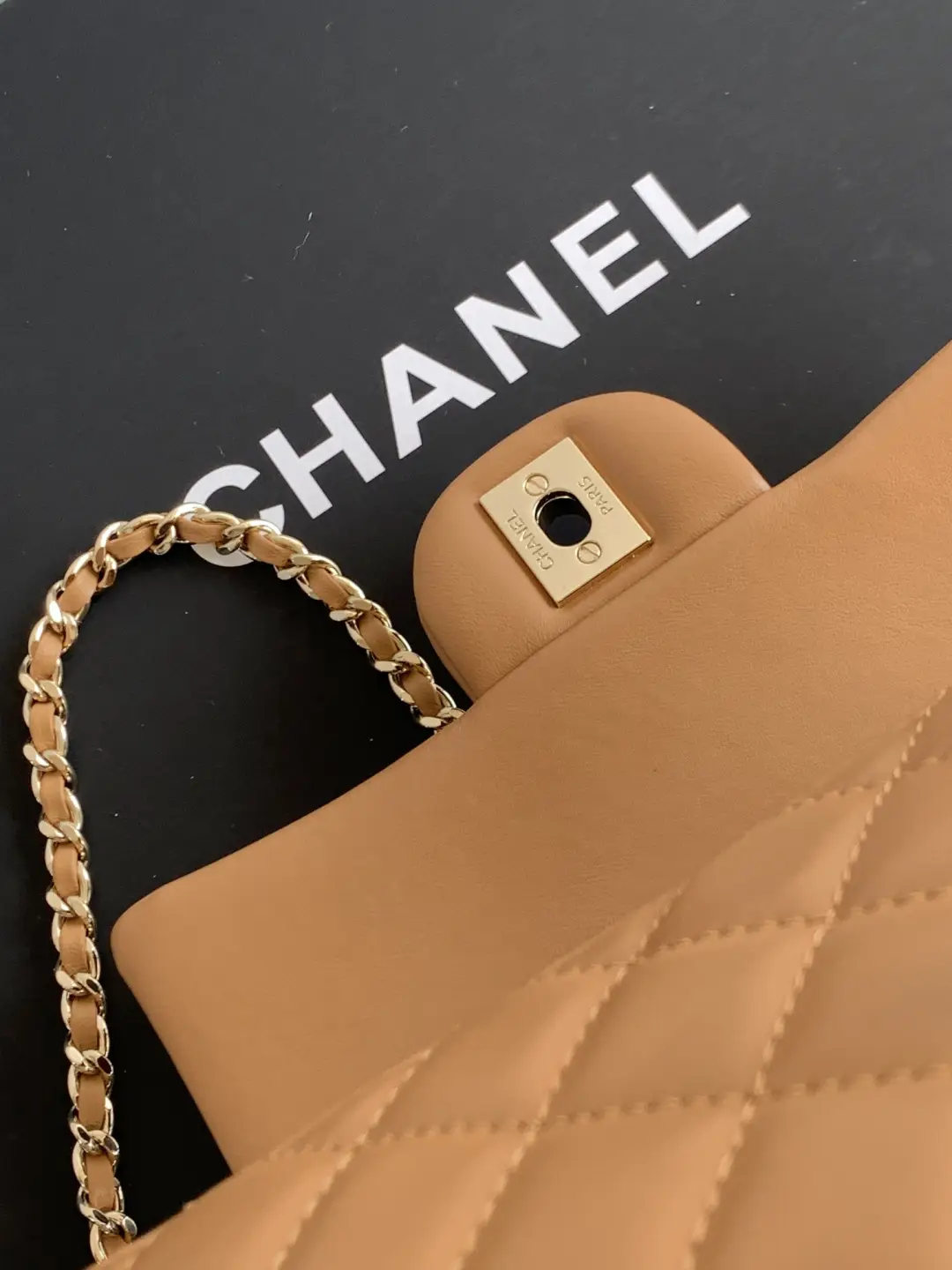 Chanel Mini CF Handle Bag AS2431 Caramel