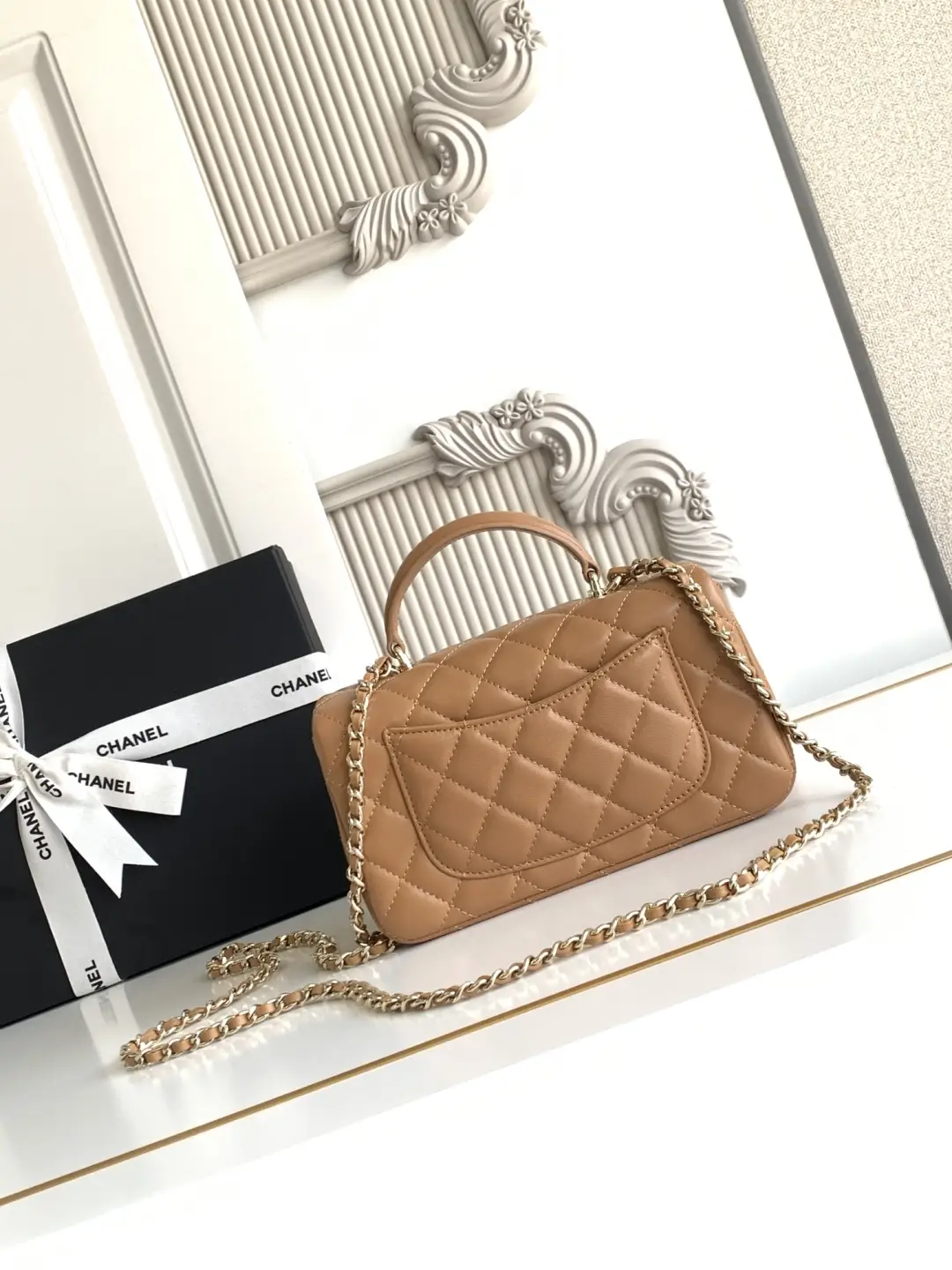 Chanel Mini CF Handle Bag AS2431 Caramel