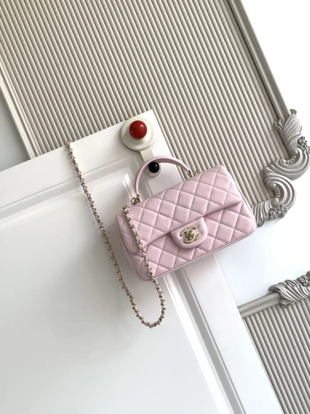 Chanel Mini CF Handle Bag AS2431 Pink