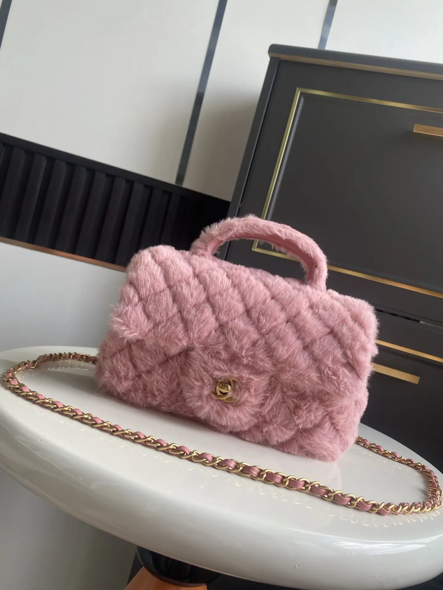 Chanel Mini CF Handle Bag AS2431 Pink