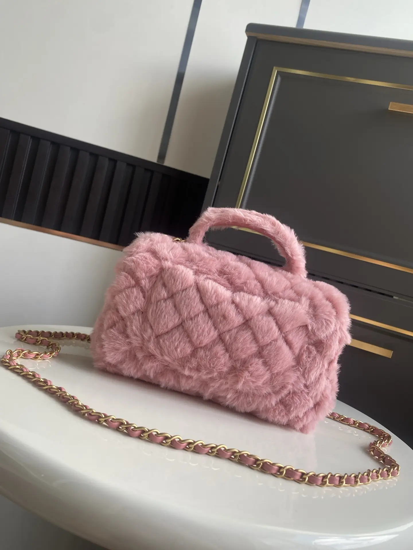 Chanel Mini CF Handle Bag AS2431 Pink