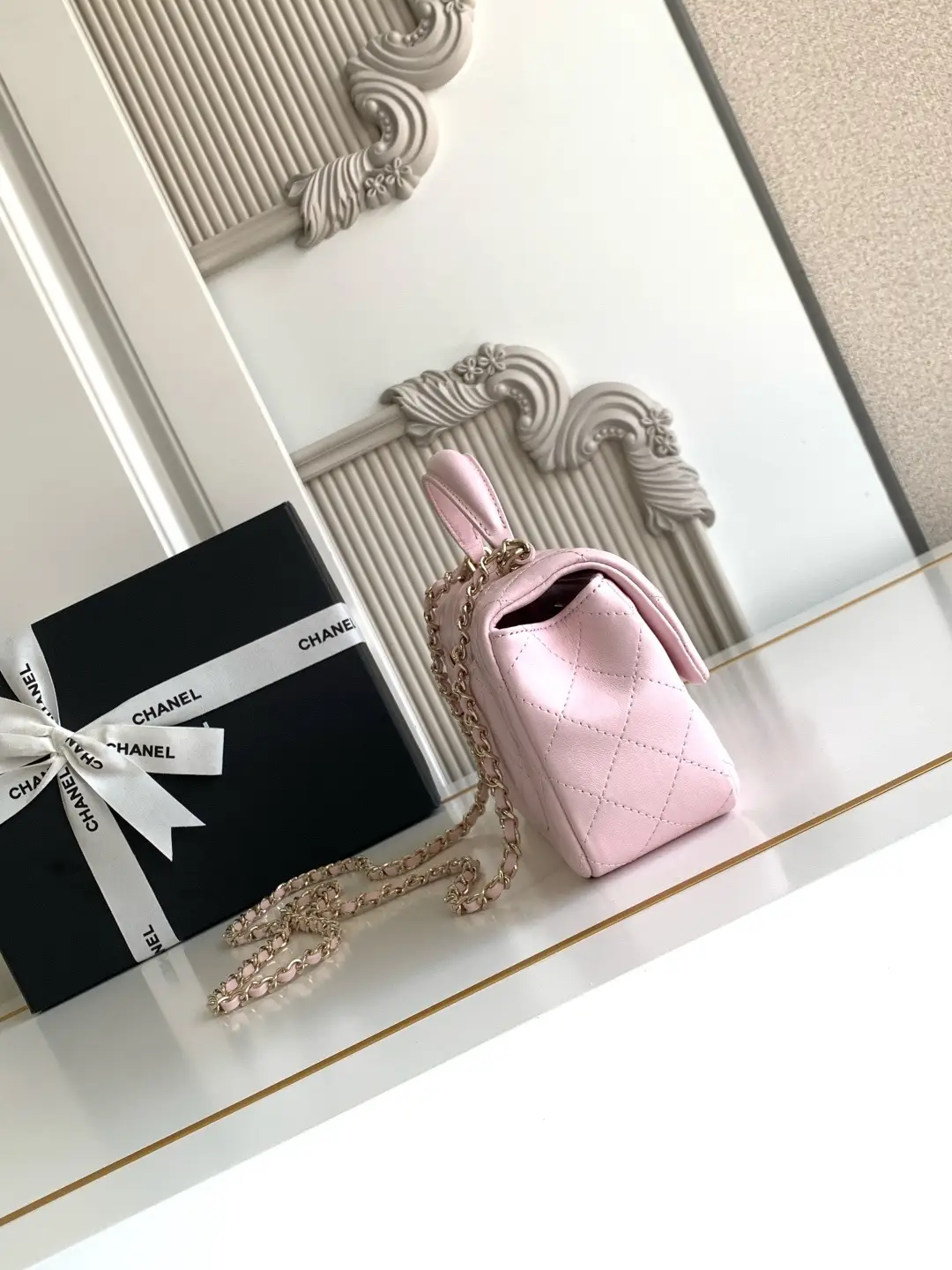 Chanel Mini CF Handle Bag AS2431 Pink