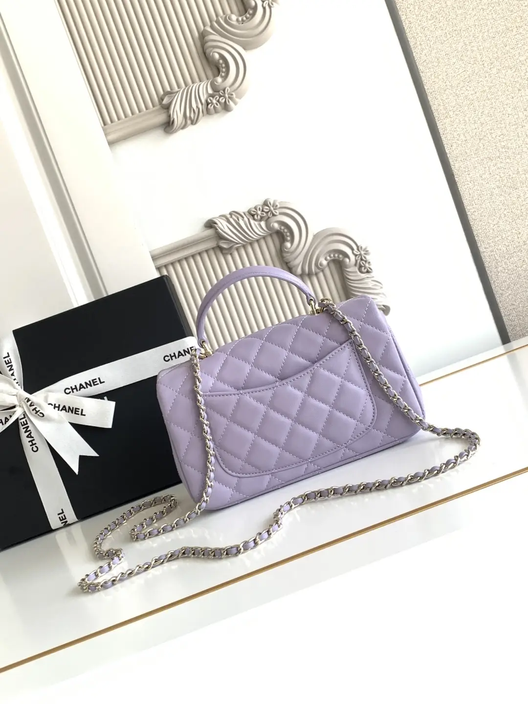 Chanel Mini CF Handle Bag AS2431 Purple