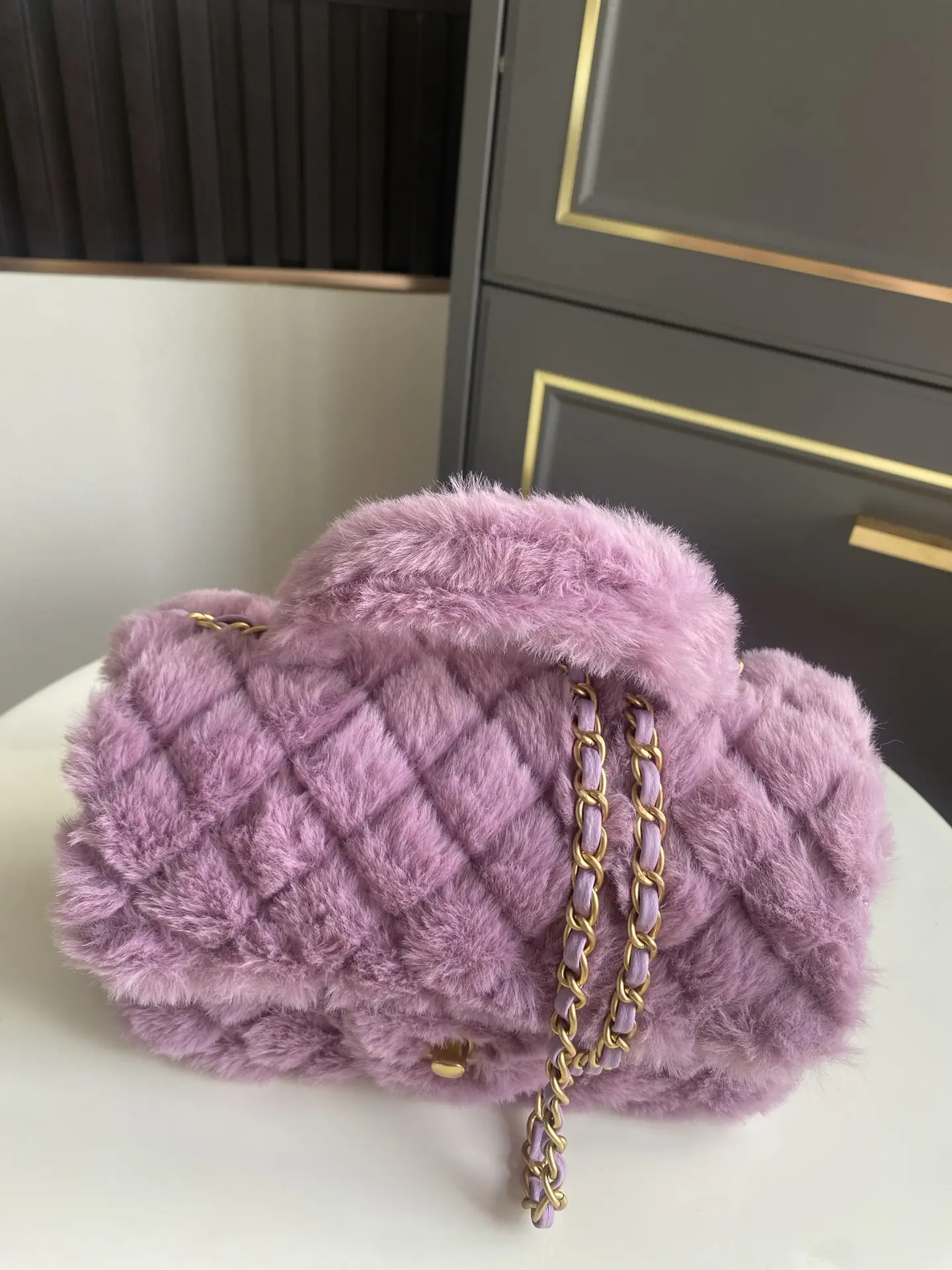 Chanel Mini CF Handle Bag AS2431 Purple