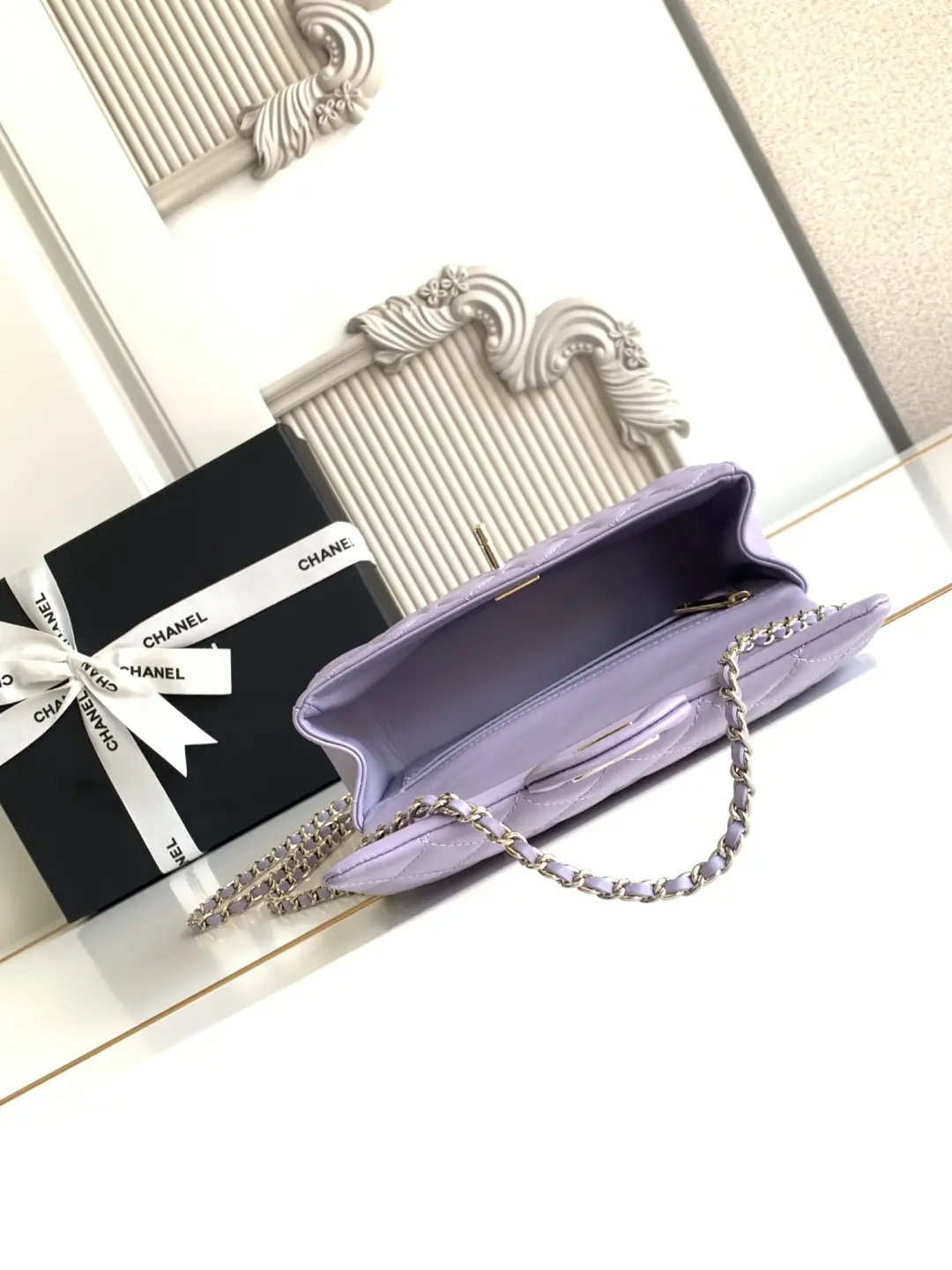 Chanel Mini CF Handle Bag AS2431 Purple