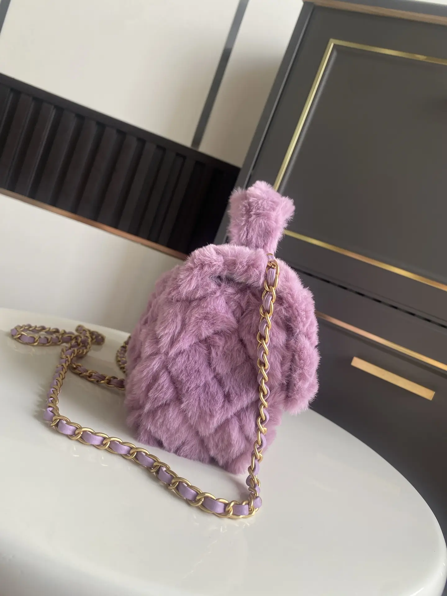 Chanel Mini CF Handle Bag AS2431 Purple