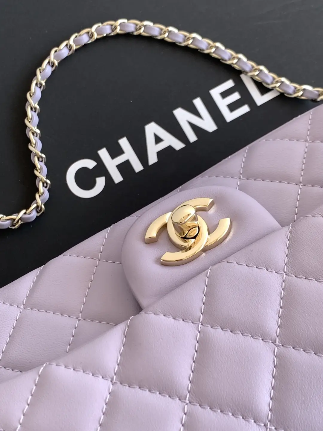Chanel Mini CF Handle Bag AS2431 Purple