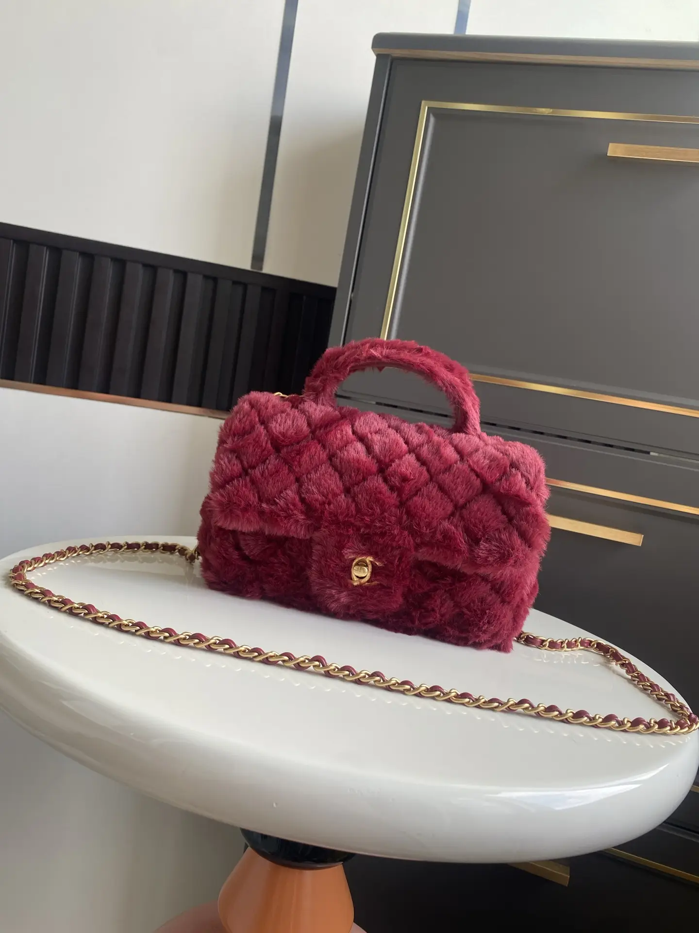 Chanel Mini CF Handle Bag AS2431 Red