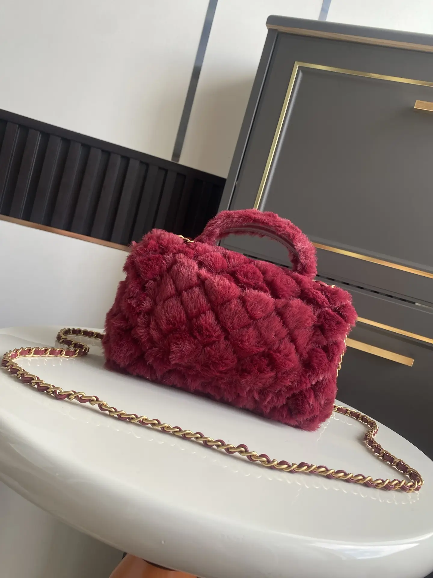 Chanel Mini CF Handle Bag AS2431 Red