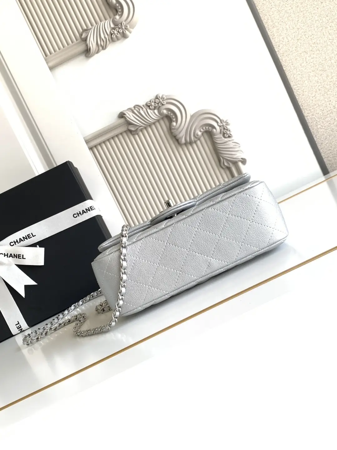 Chanel Mini CF Handle Bag AS2431 Silver