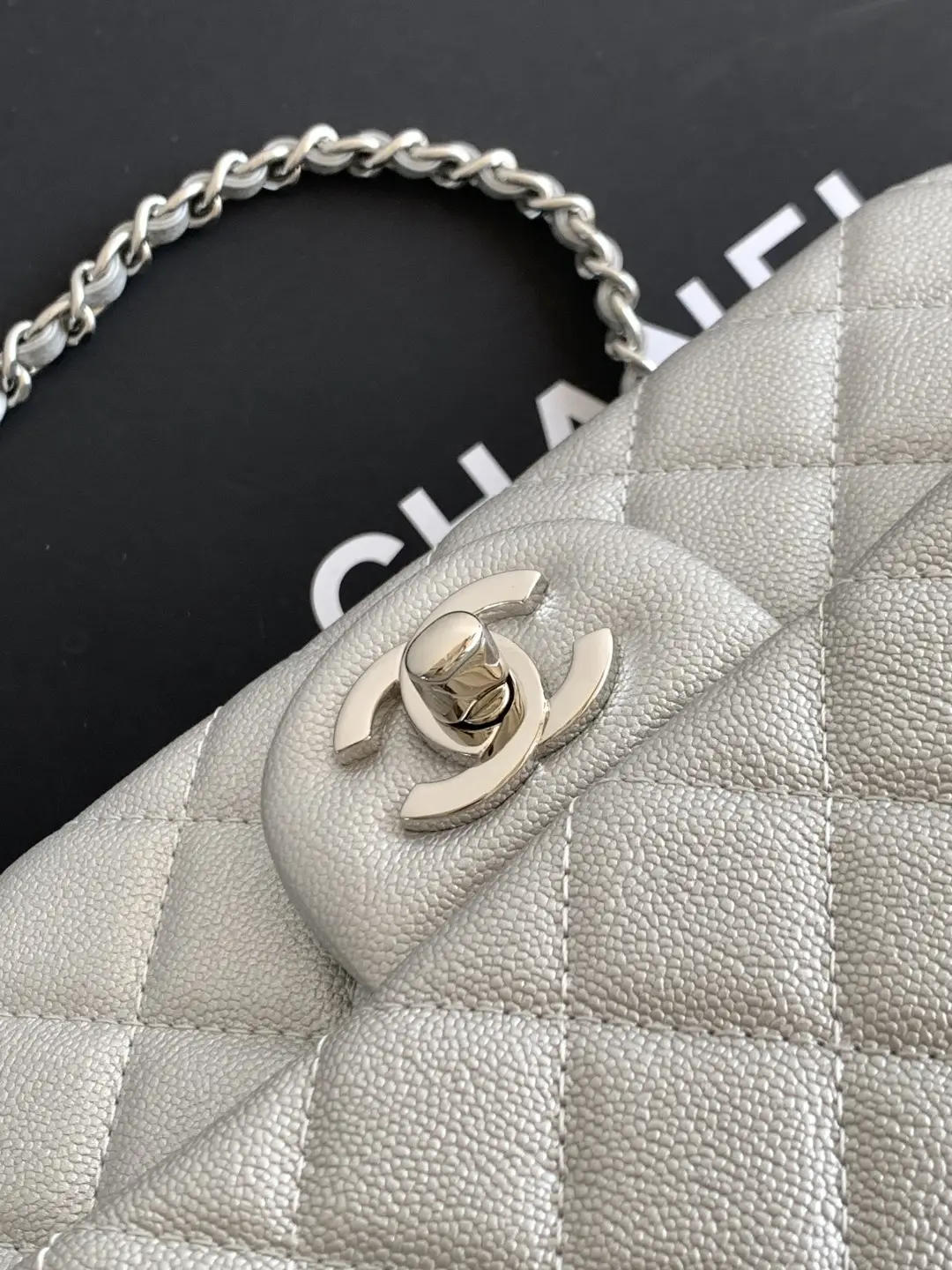 Chanel Mini CF Handle Bag AS2431 Silver