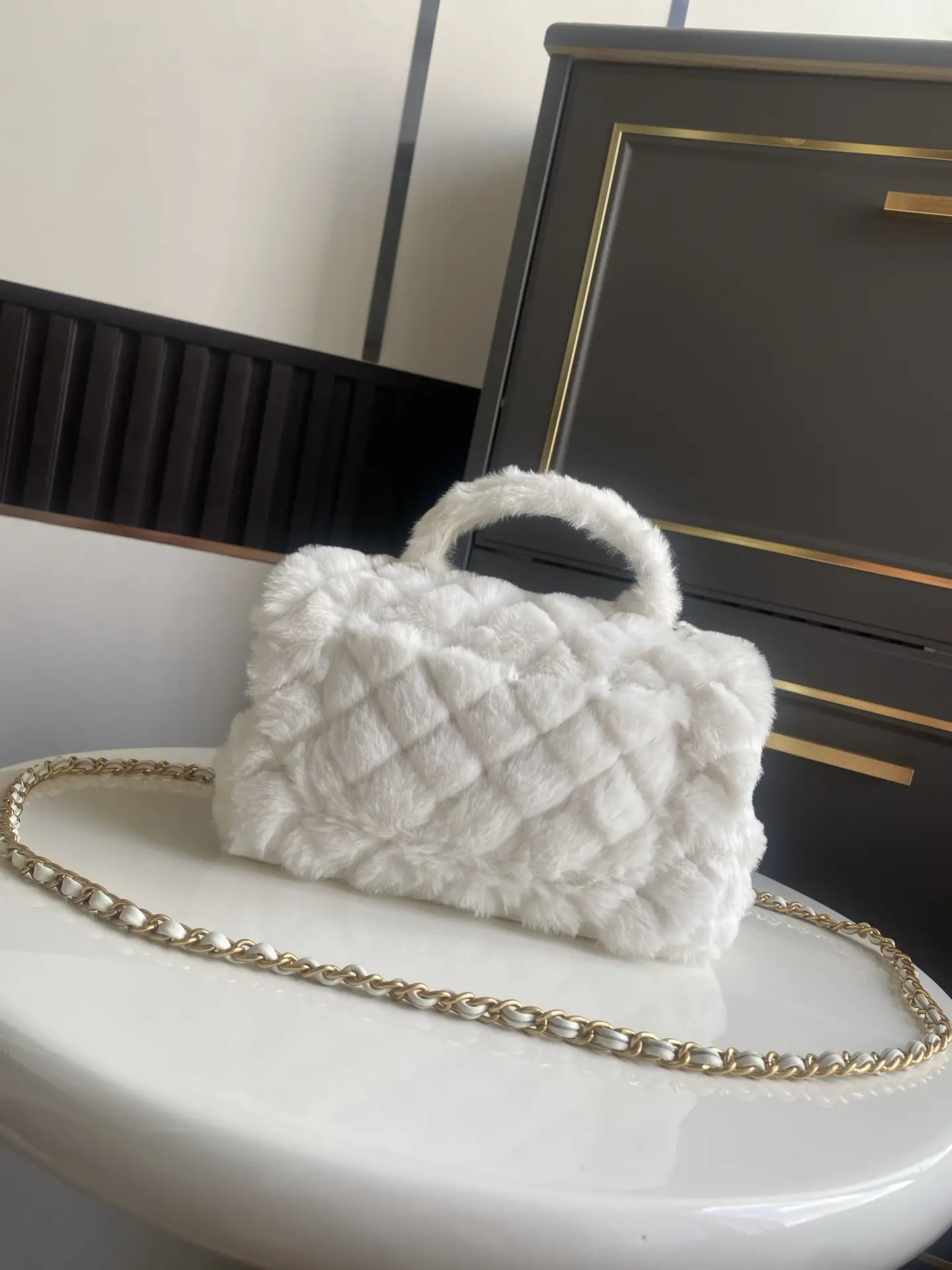 Chanel Mini CF Handle Bag AS2431 White