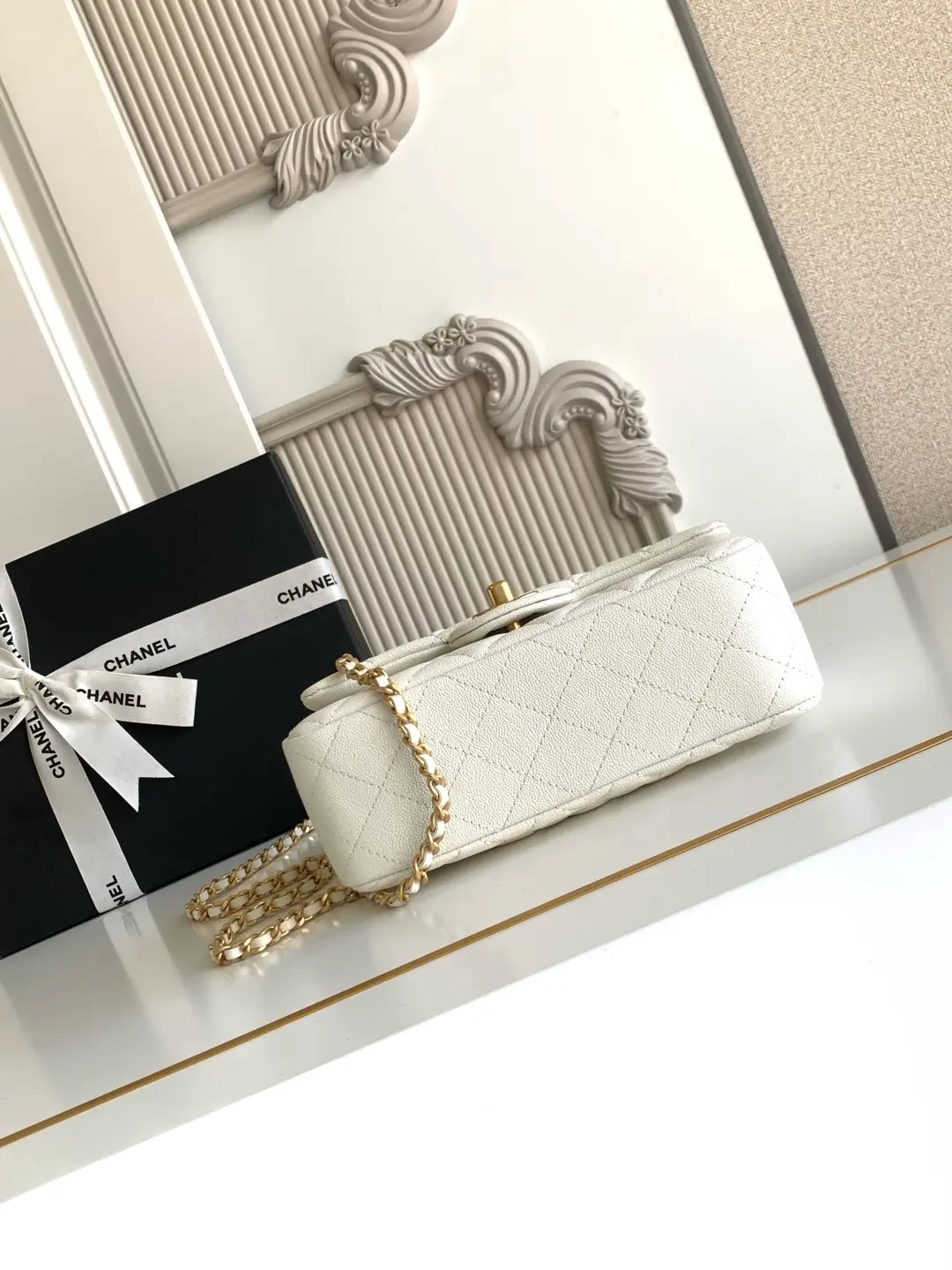 Chanel Mini CF Handle Bag AS2431 White