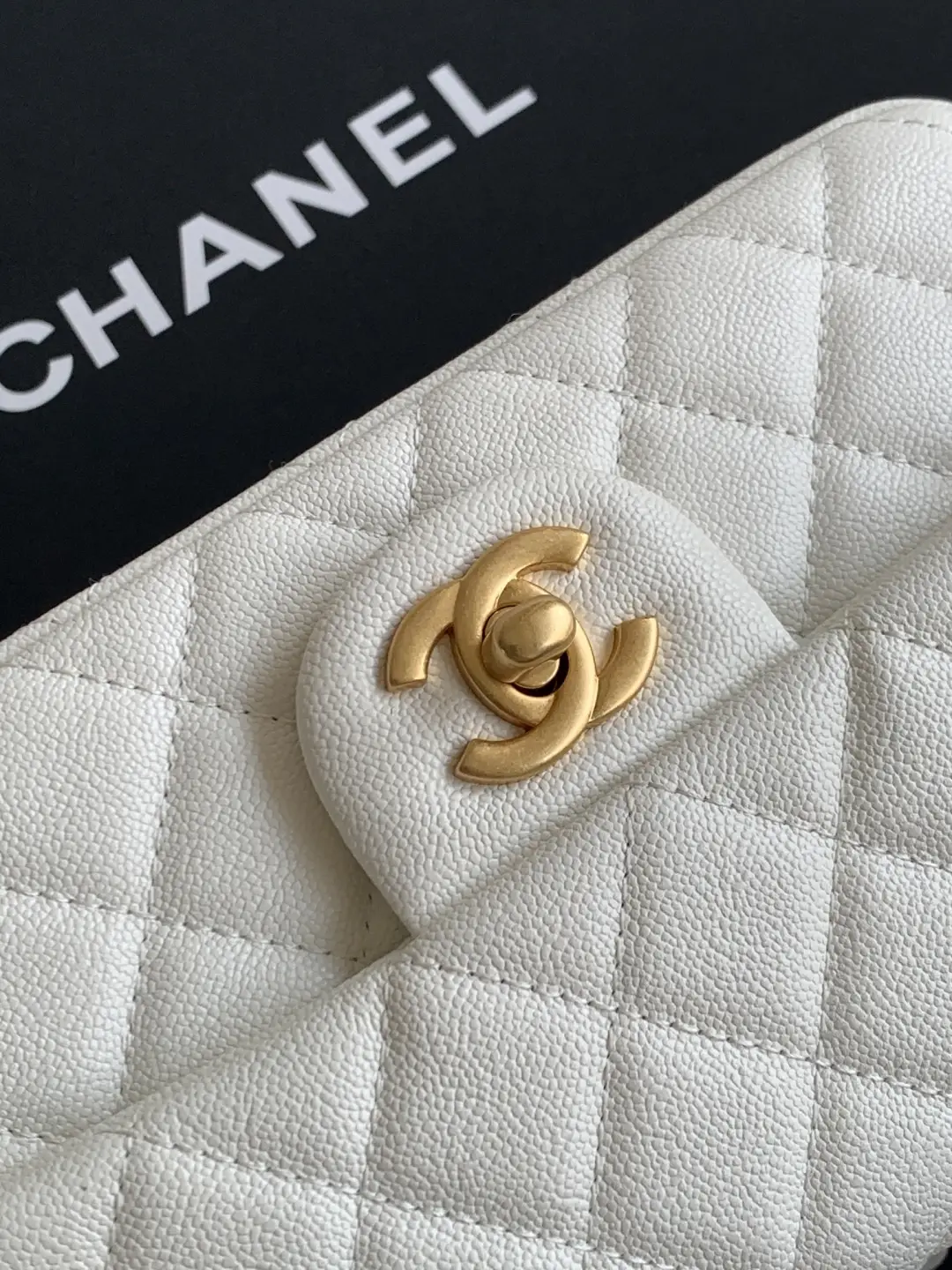 Chanel Mini CF Handle Bag AS2431 White