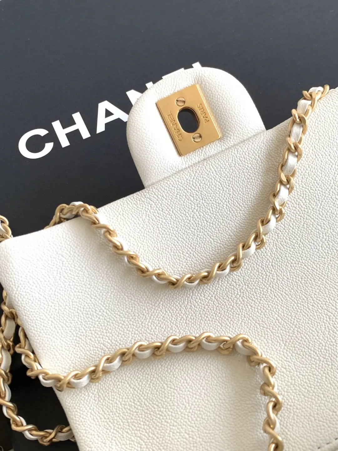 Chanel Mini CF Handle Bag AS2431 White