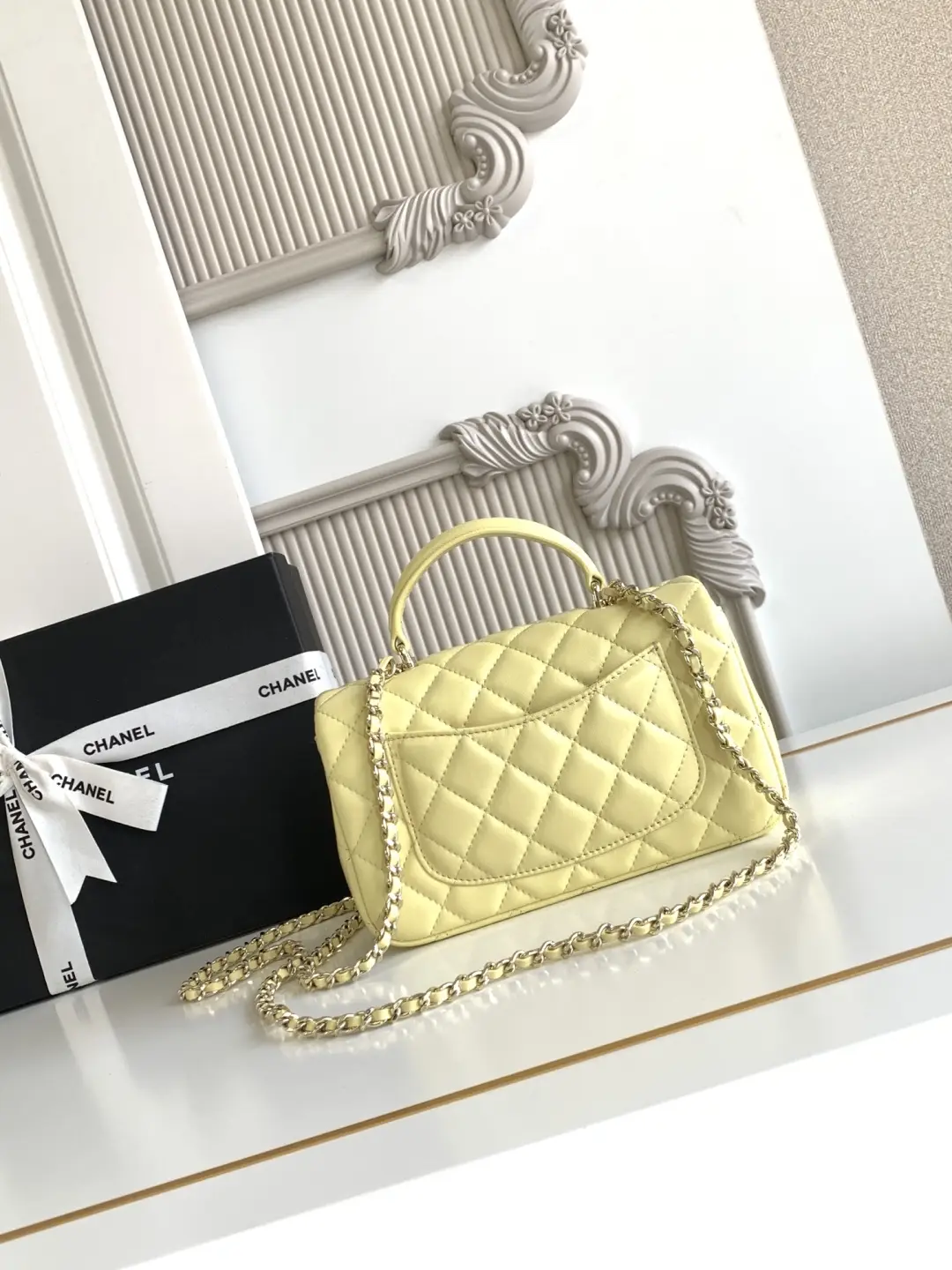 Chanel Mini CF Handle Bag AS2431 Yellow
