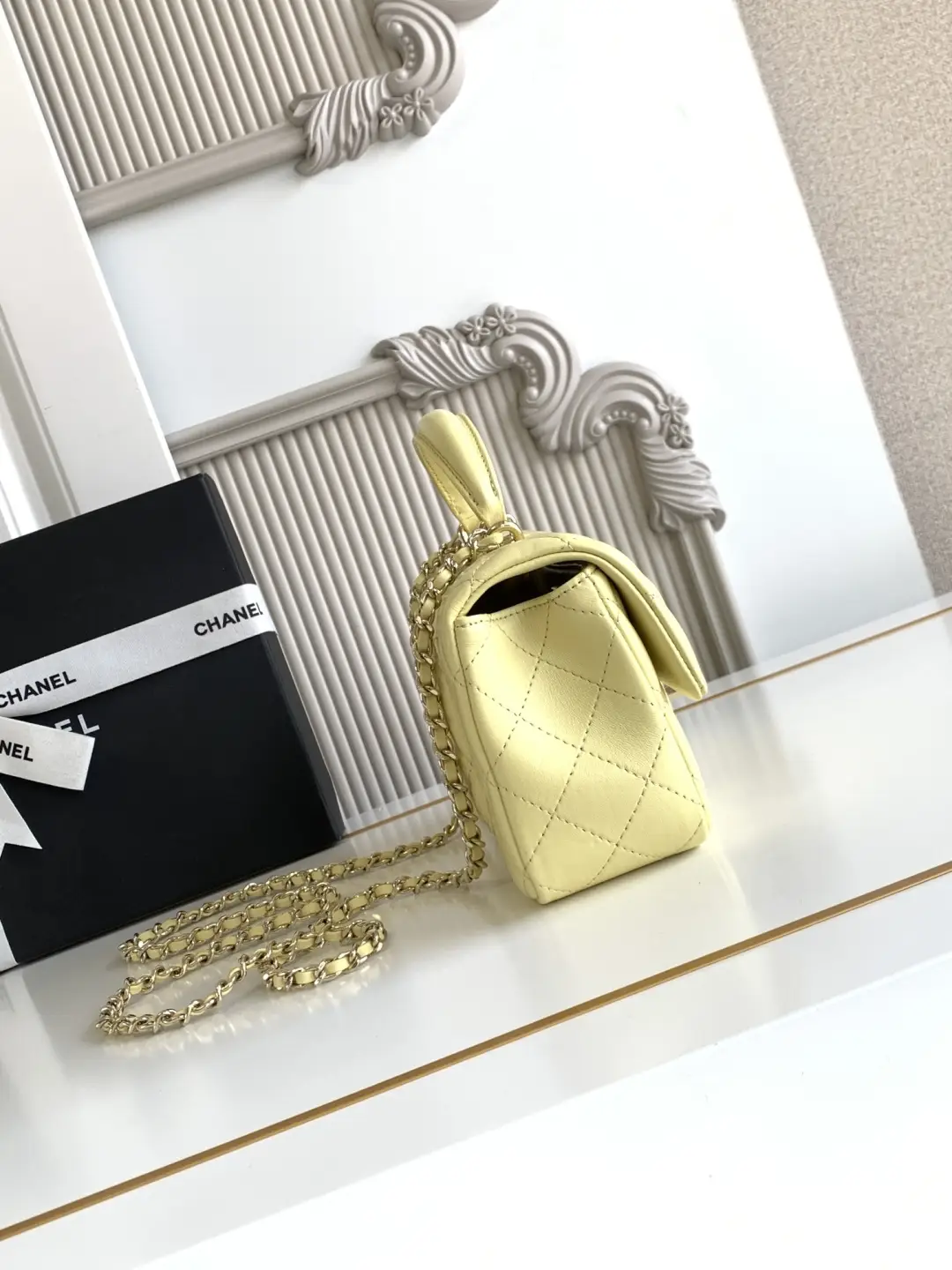 Chanel Mini CF Handle Bag AS2431 Yellow