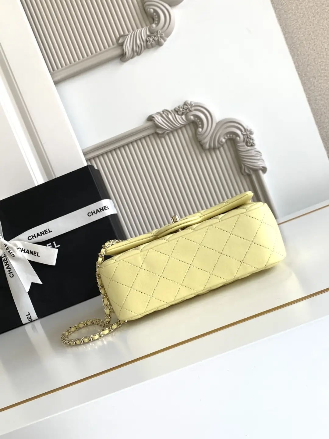 Chanel Mini CF Handle Bag AS2431 Yellow