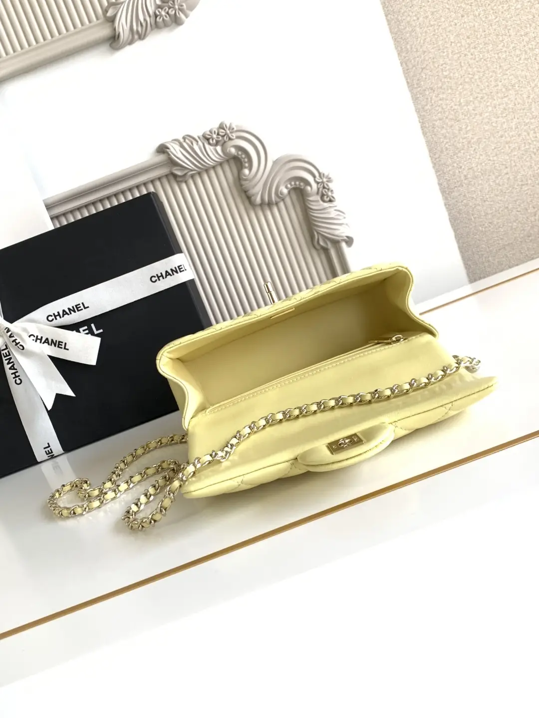 Chanel Mini CF Handle Bag AS2431 Yellow