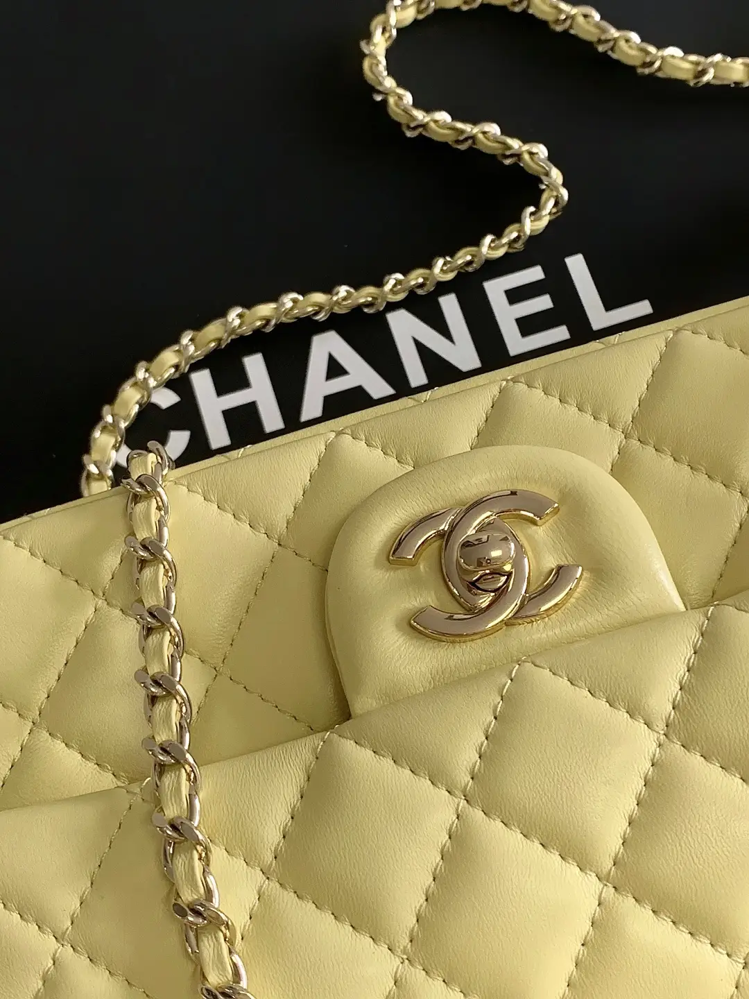 Chanel Mini CF Handle Bag AS2431 Yellow