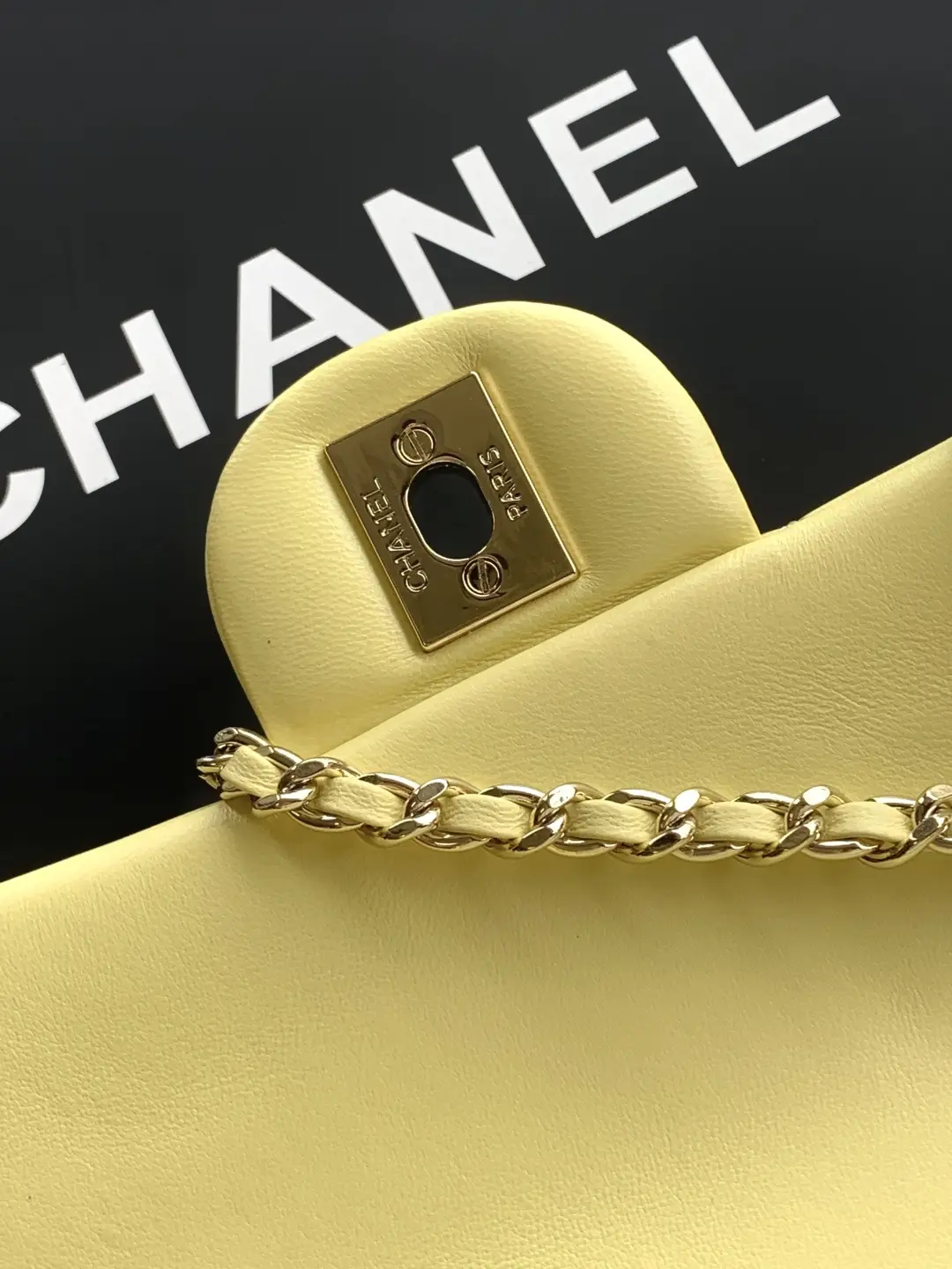 Chanel Mini CF Handle Bag AS2431 Yellow