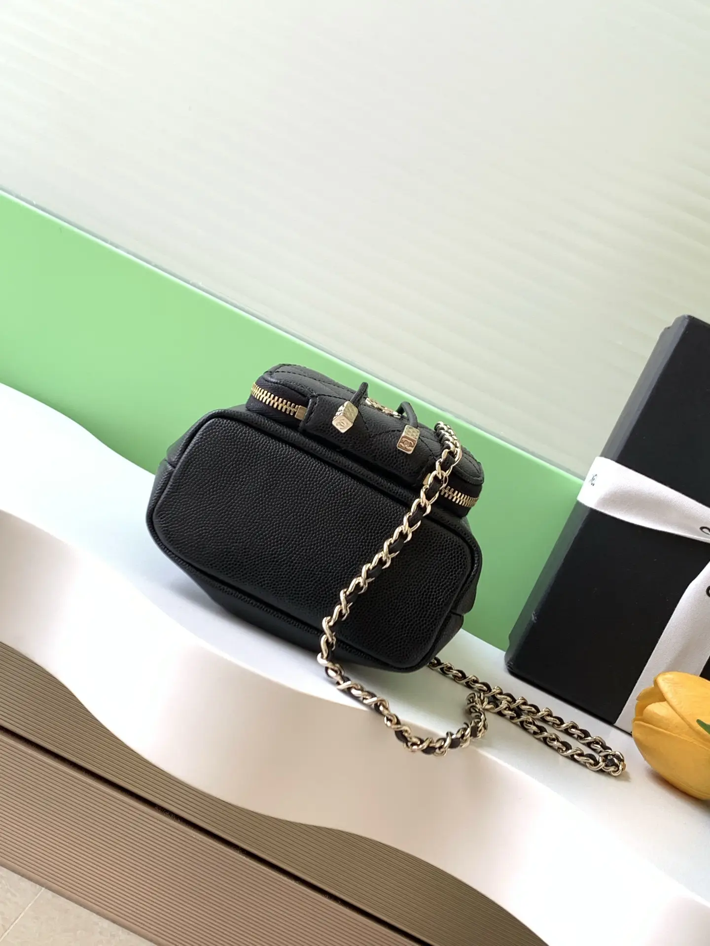 Chanel Mini Drawstring Bucket Bag SP4775 Black