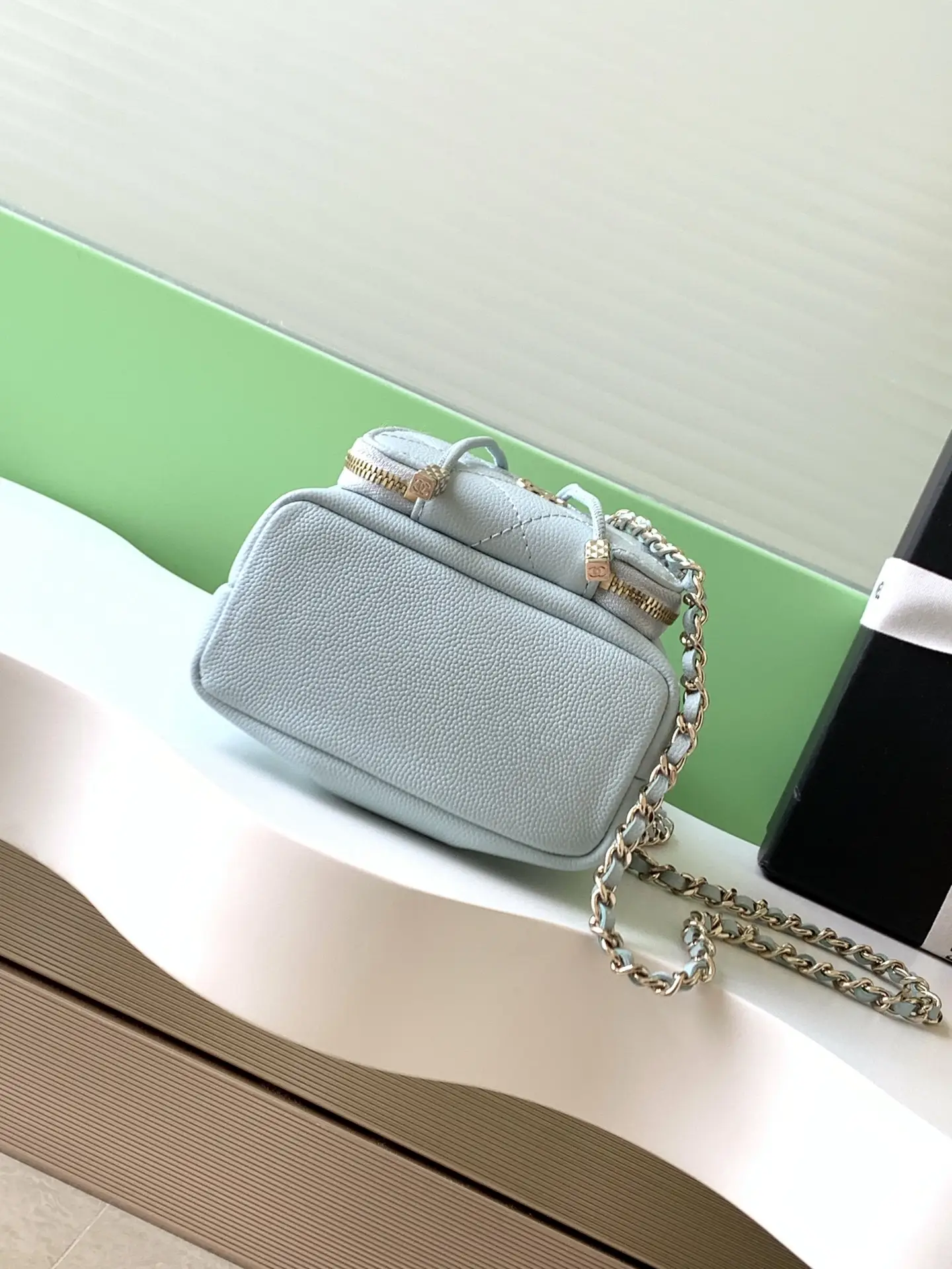 Chanel Mini Drawstring Bucket Bag SP4775 Blue