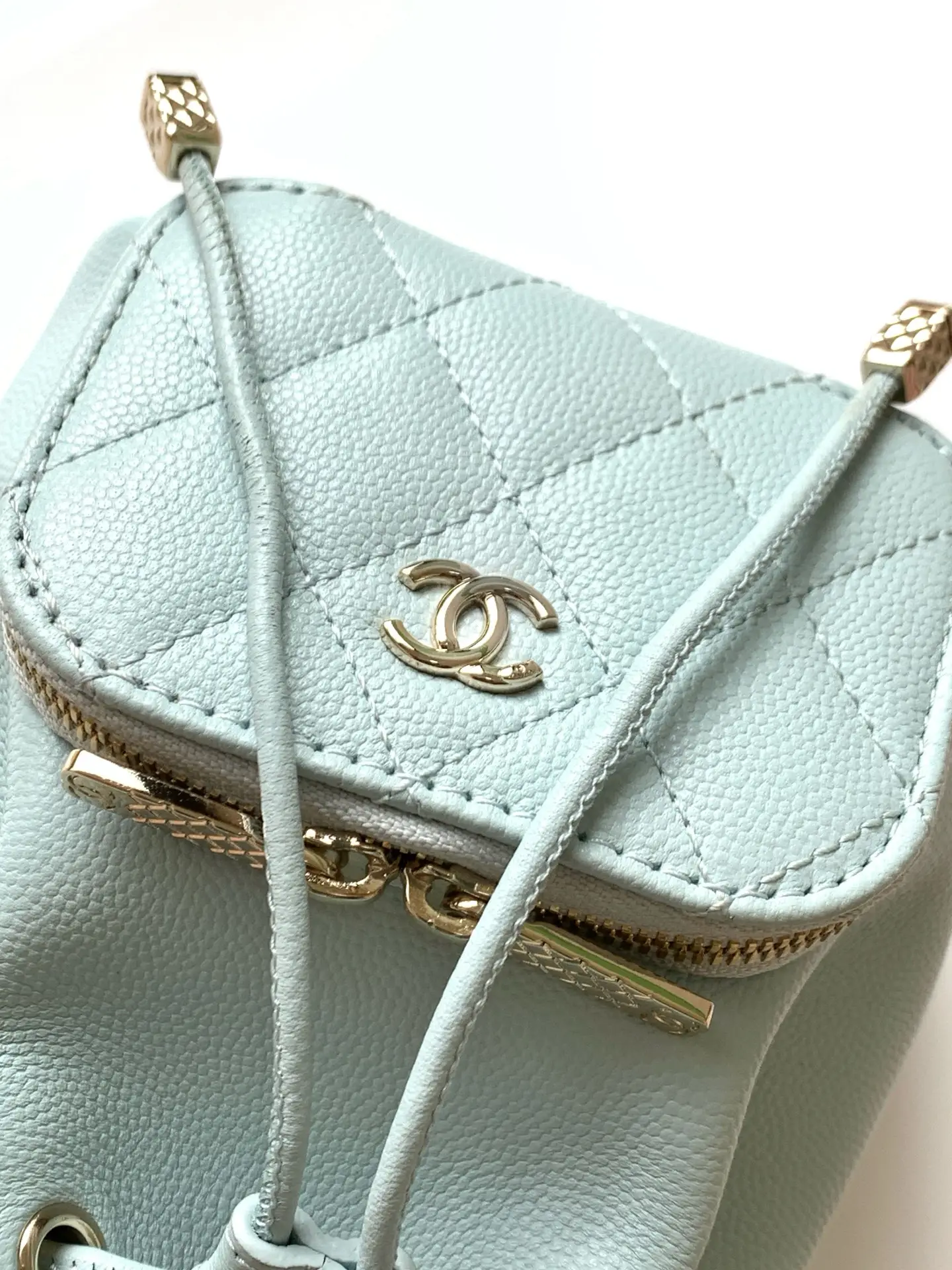 Chanel Mini Drawstring Bucket Bag SP4775 Blue