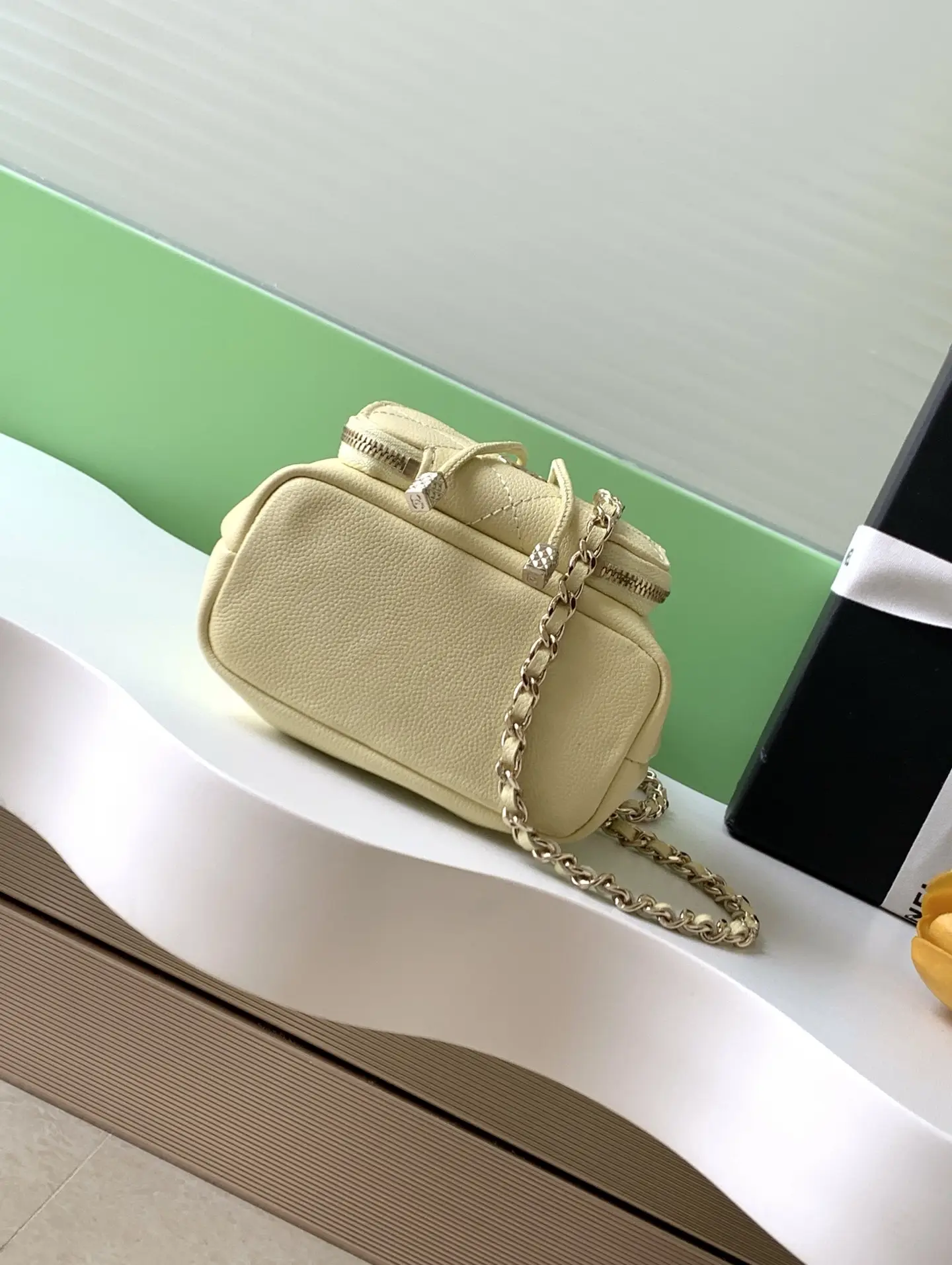 Chanel Mini Drawstring Bucket Bag SP4775 Yellow