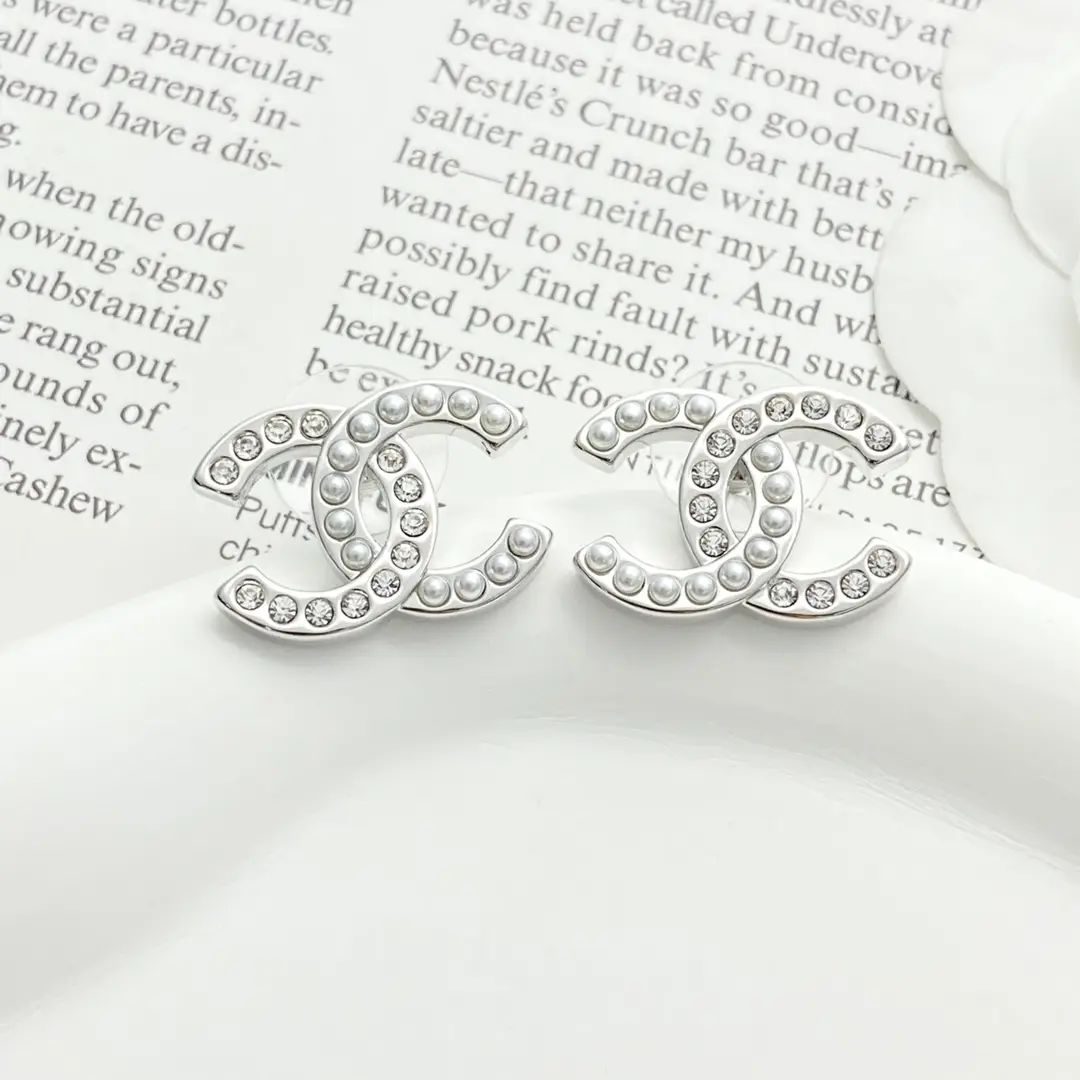 Chanel Pearl and Diamond Earrings