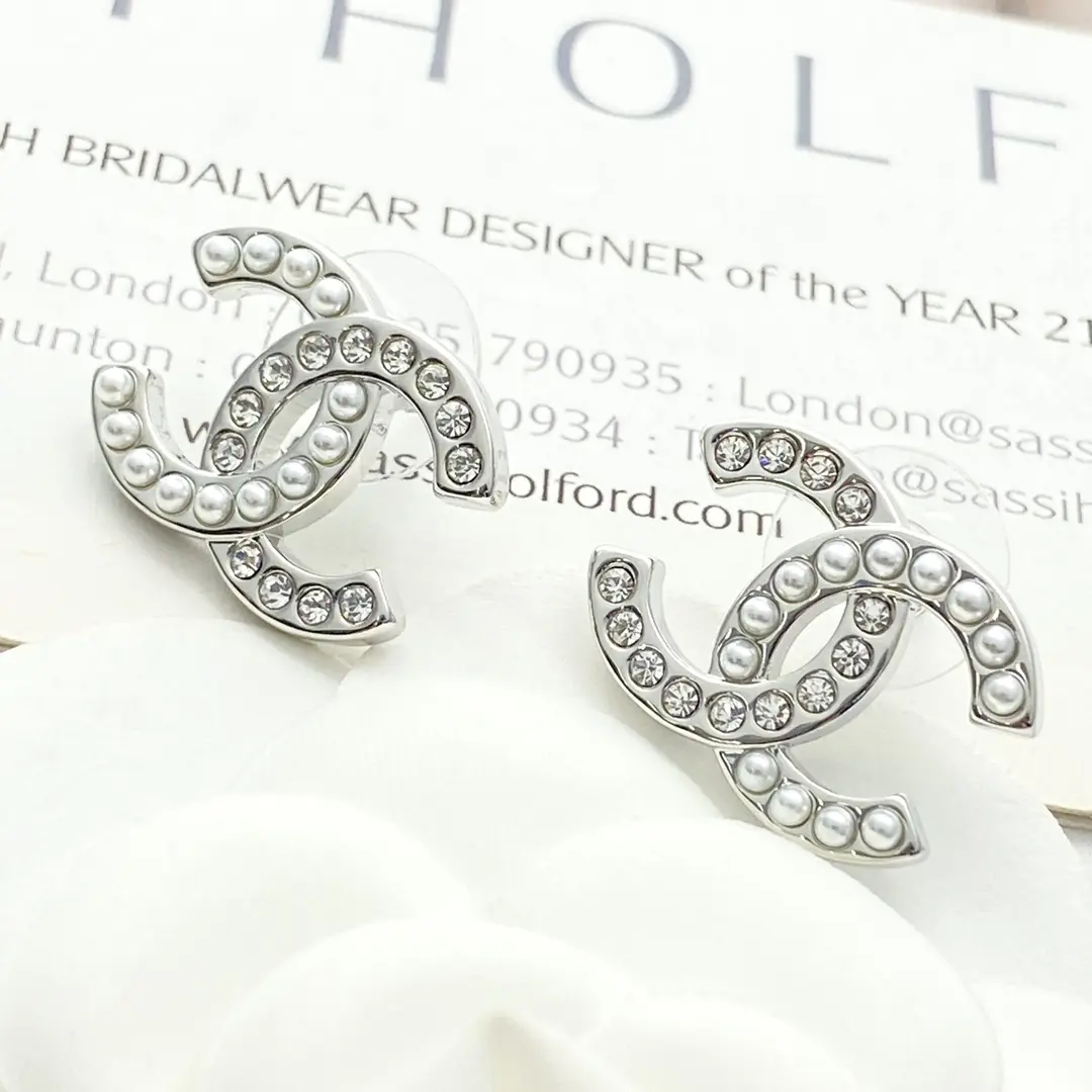 Chanel Pearl and Diamond Earrings