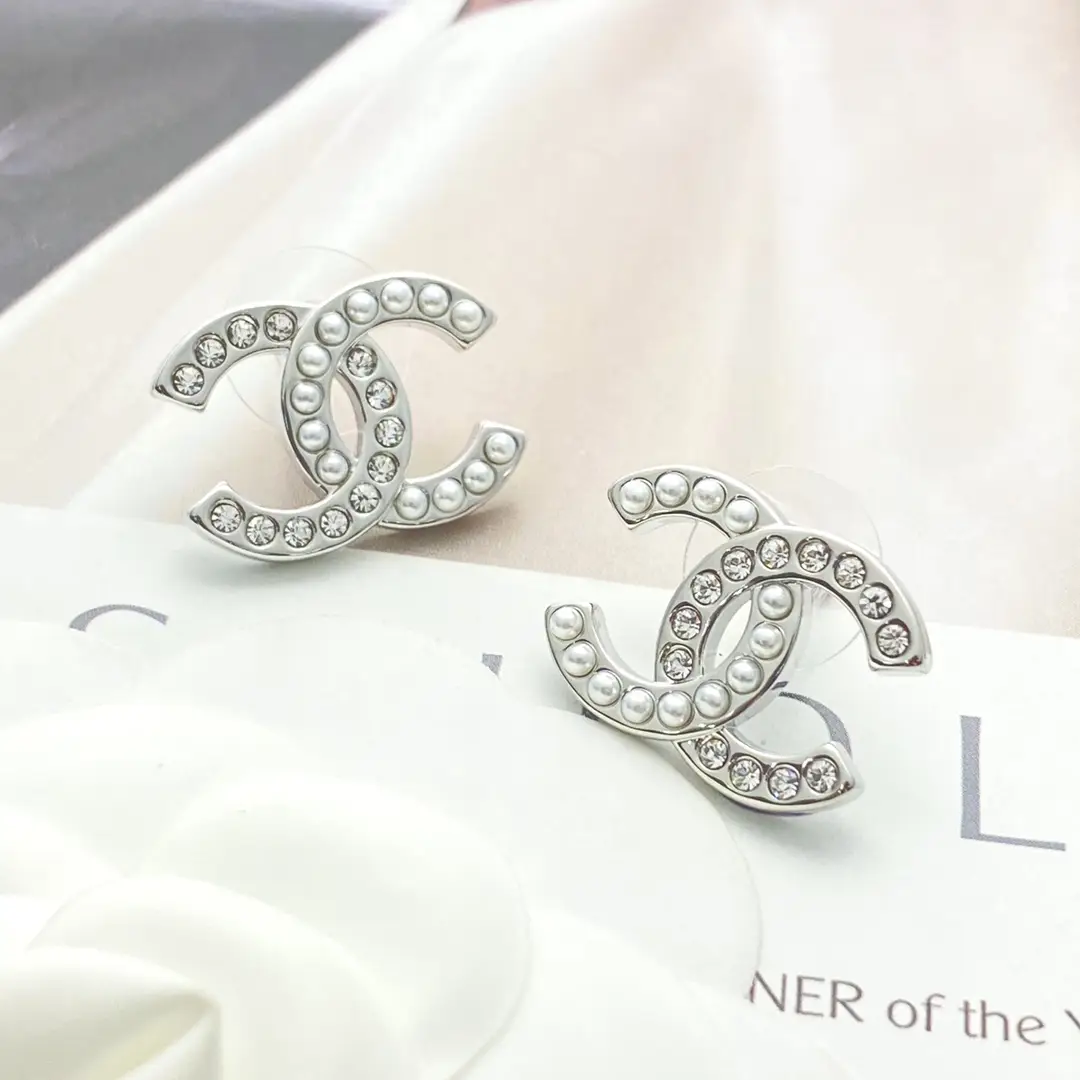 Chanel Pearl and Diamond Earrings