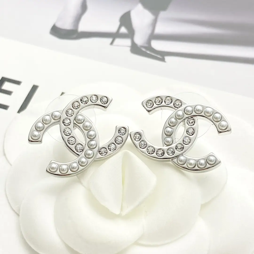 Chanel Pearl and Diamond Earrings