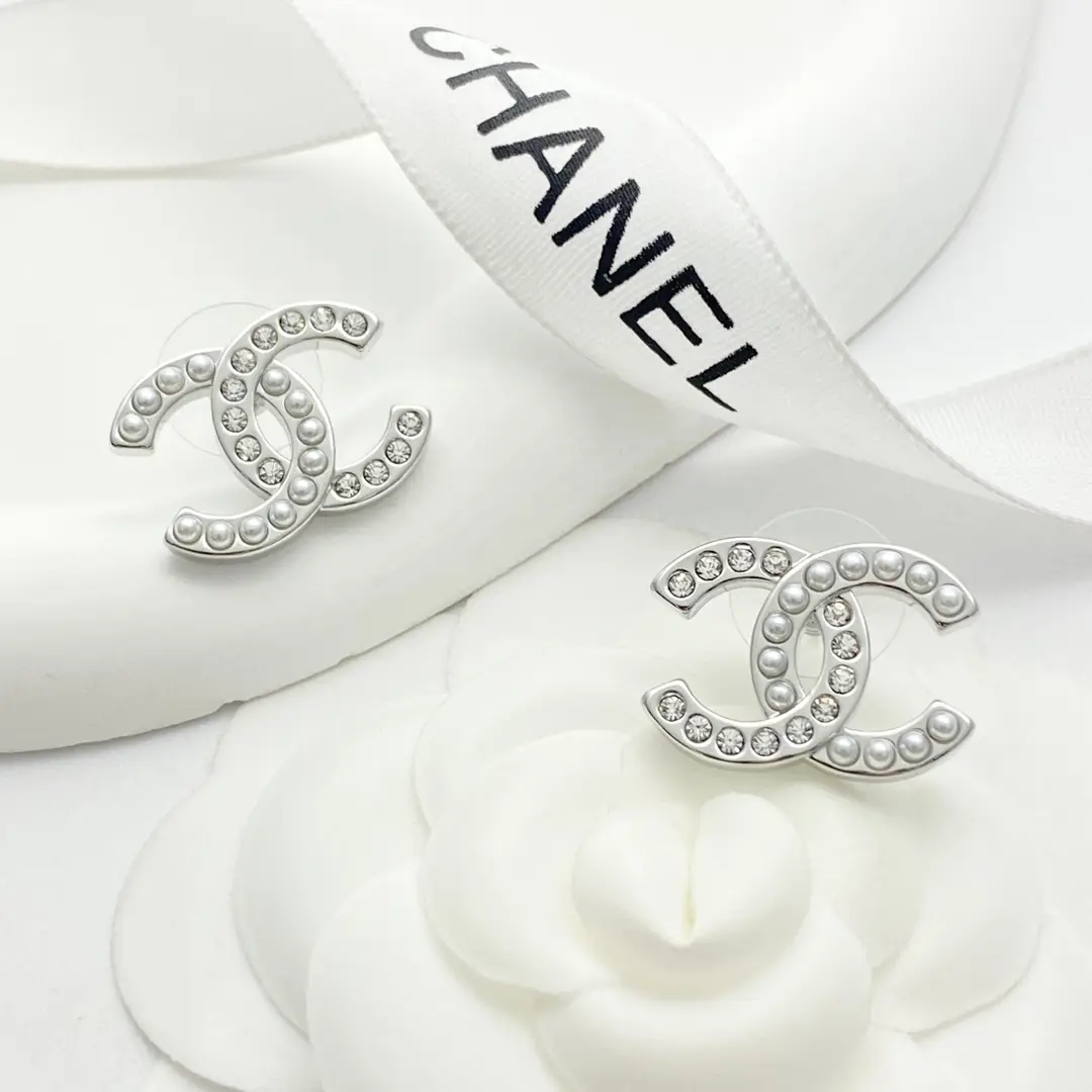 Chanel Pearl and Diamond Earrings