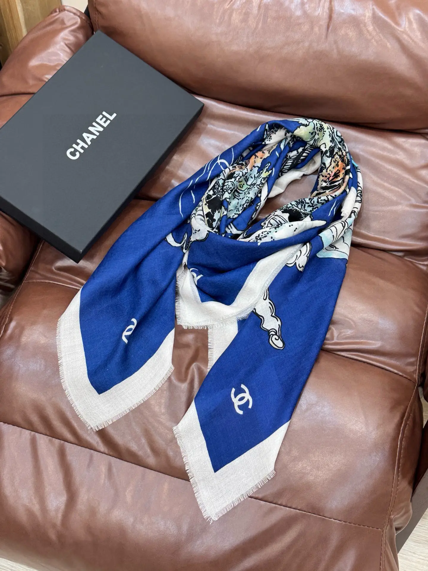 Chanel Scarf Blue