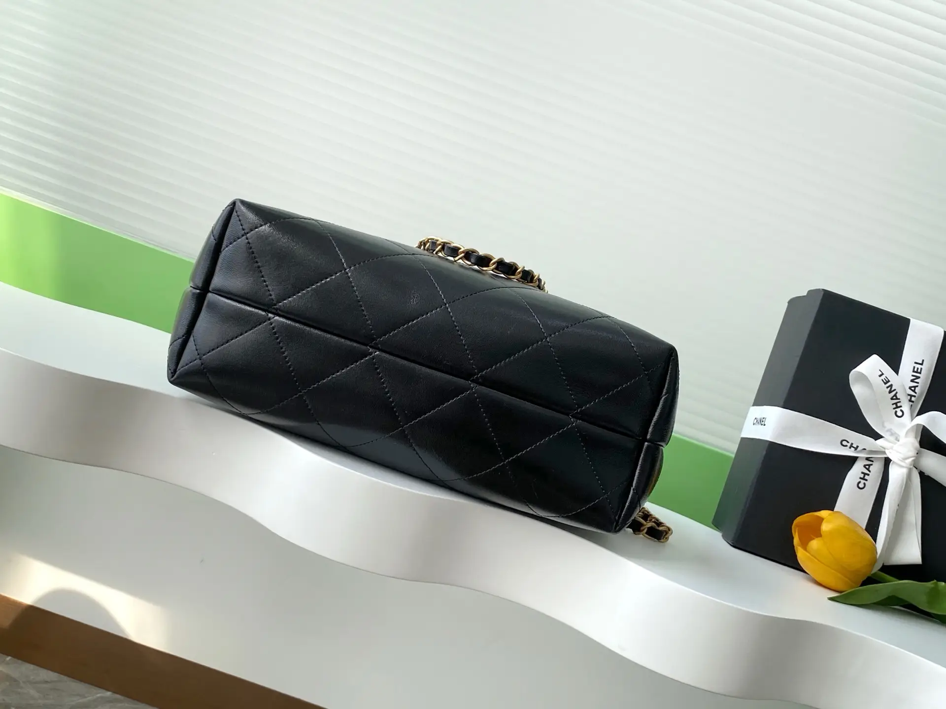 Chanel Shopping Bag Beige & Black