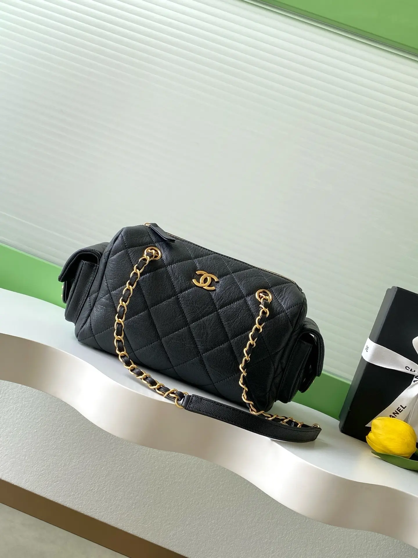 Chanel Small Bowling Bag AS5792 Black