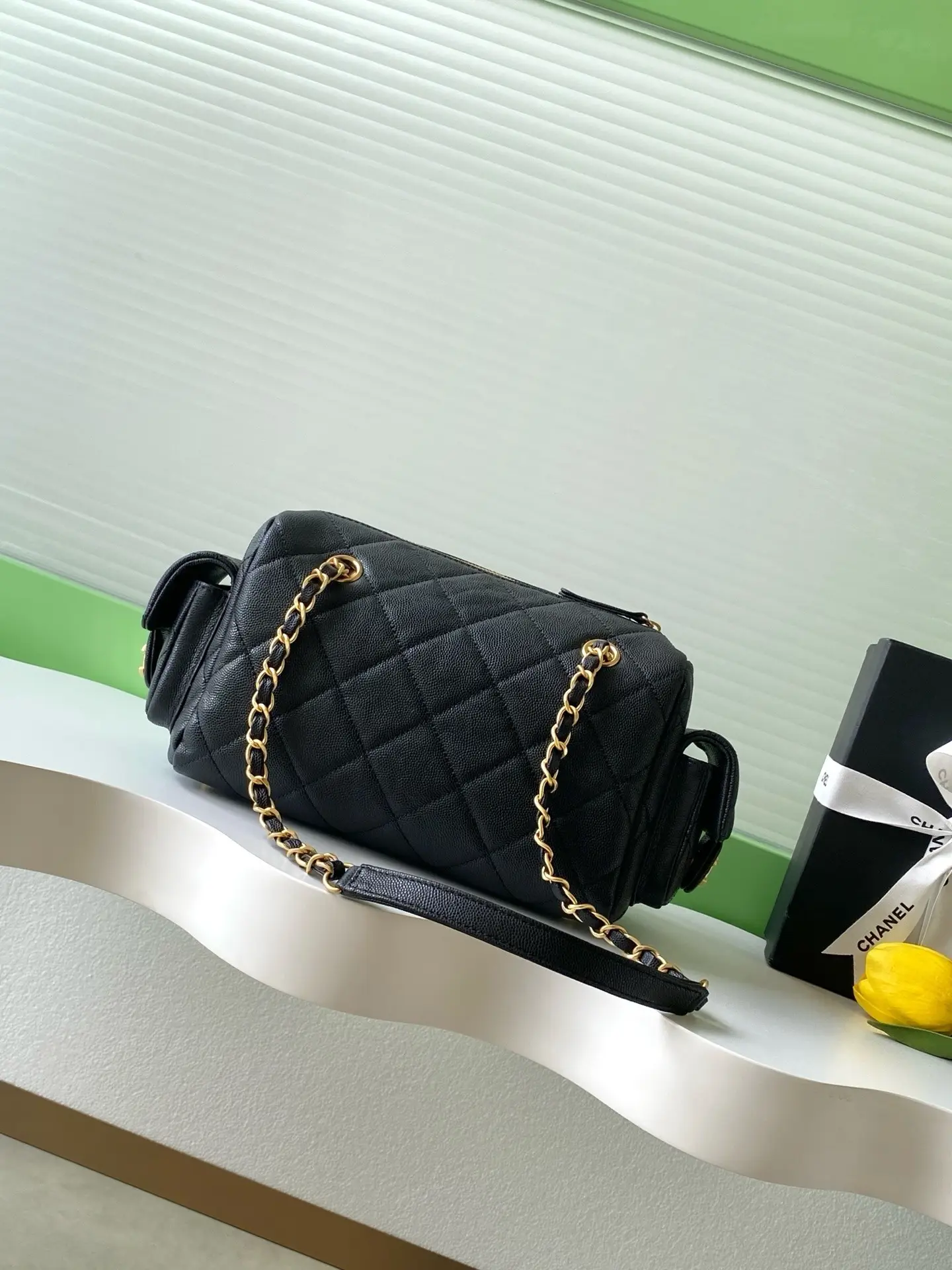 Chanel Small Bowling Bag AS5792 Black