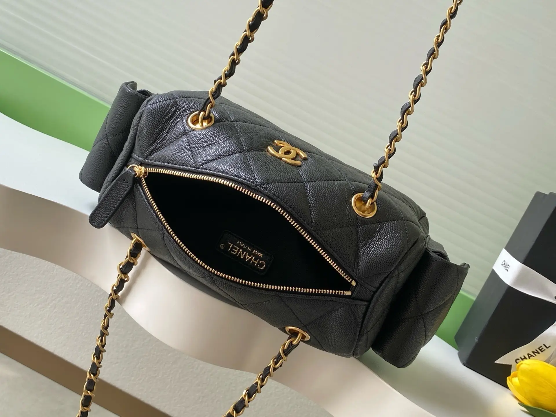 Chanel Small Bowling Bag AS5792 Black