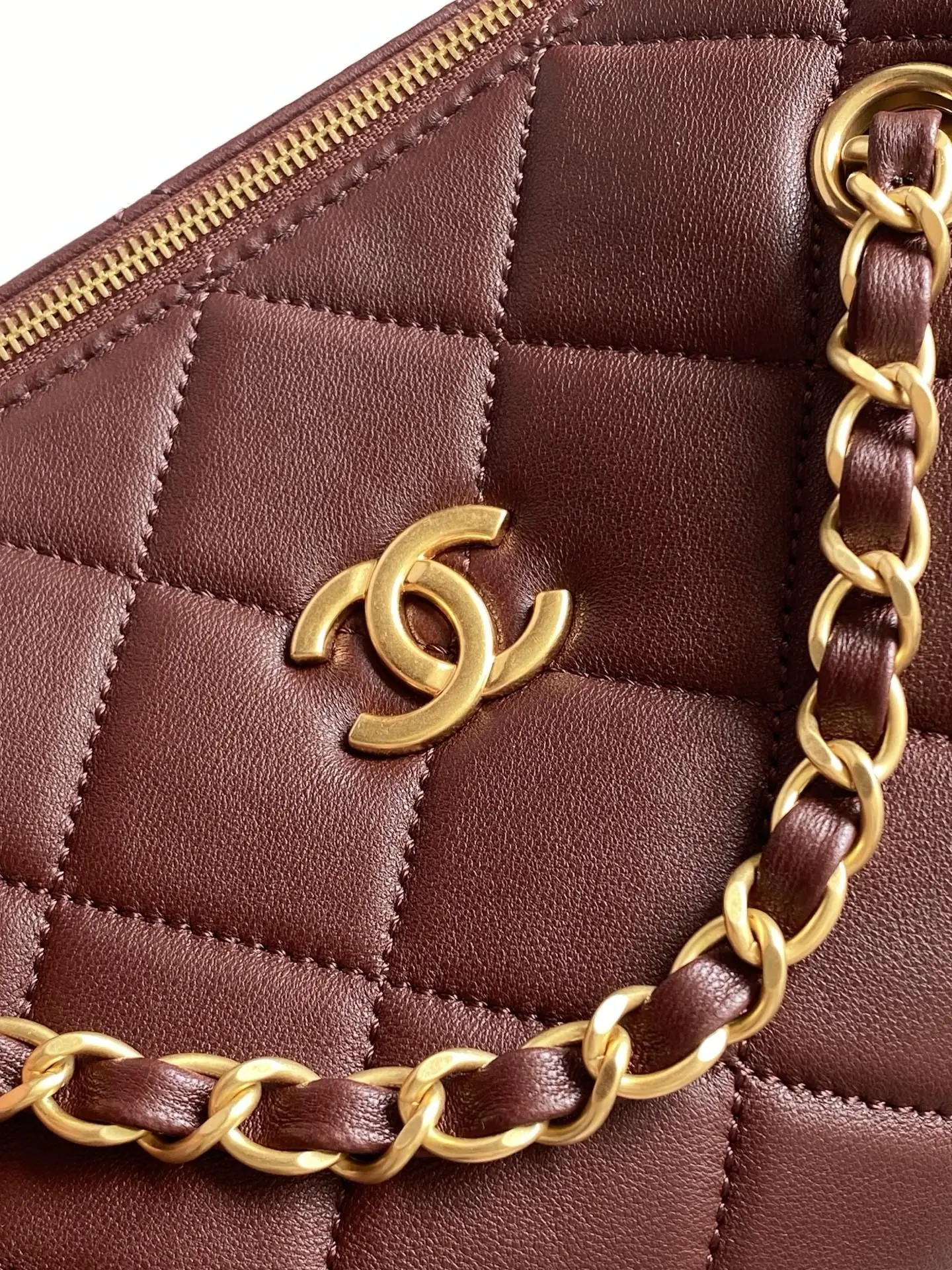 Chanel Small Bowling Bag AS5792 Burgundy