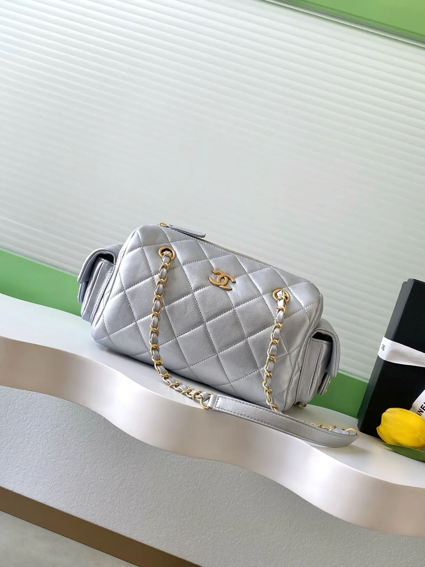Chanel Small Bowling Bag AS5792 Sliver