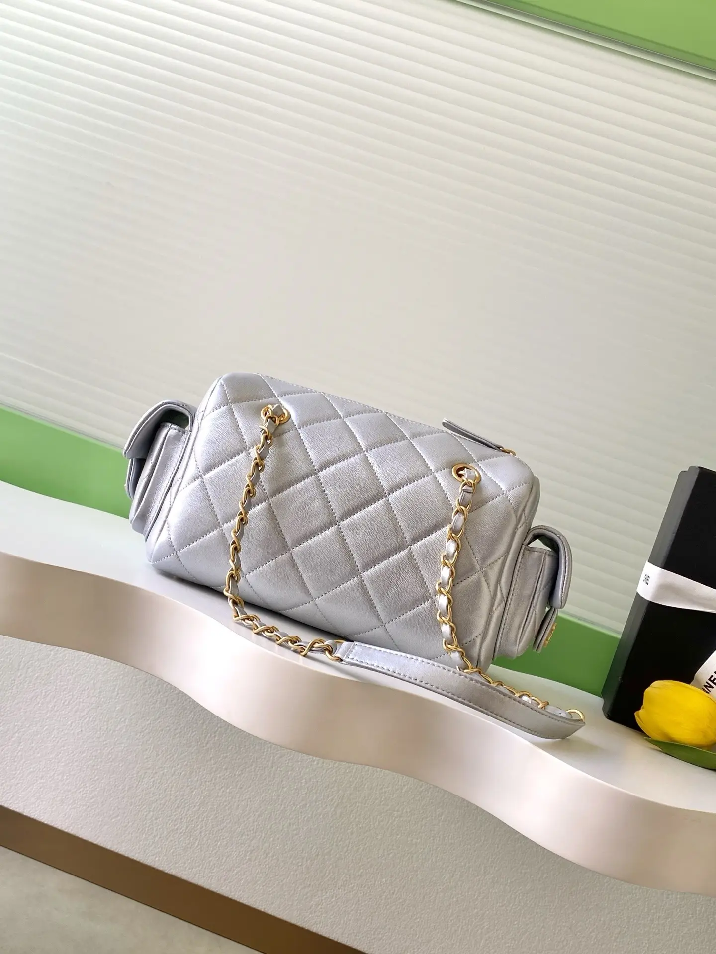 Chanel Small Bowling Bag AS5792 Sliver