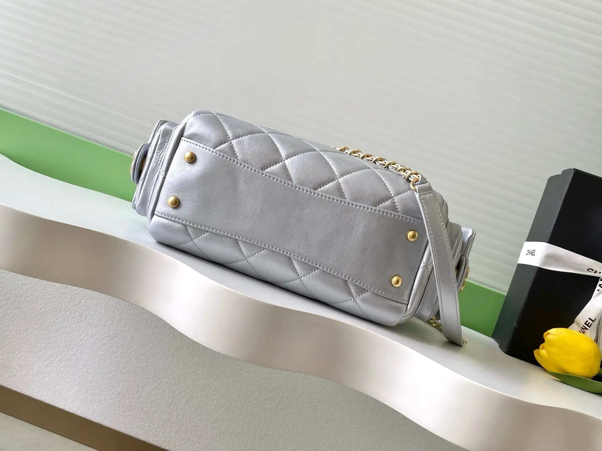 Chanel Small Bowling Bag AS5792 Sliver