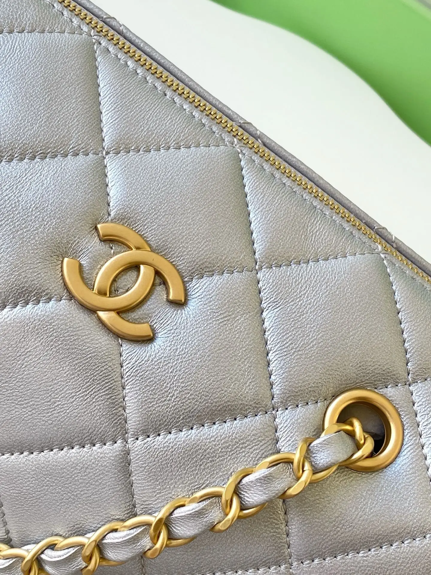 Chanel Small Bowling Bag AS5792 Sliver