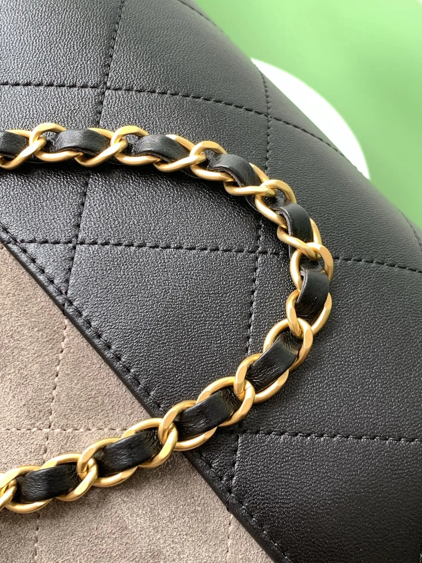 Chanel Small Tote Bag Gray & Black