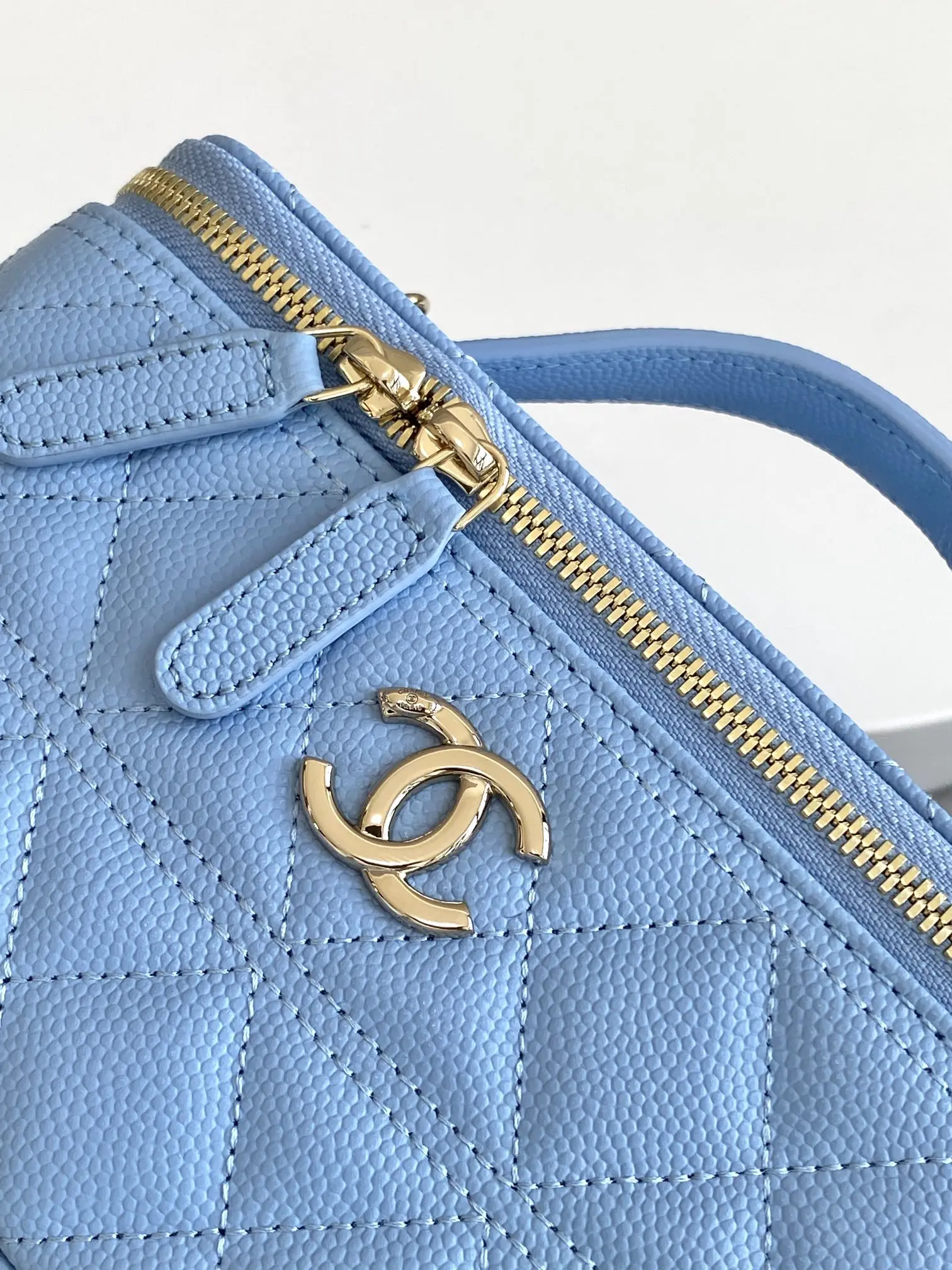 Chanel Top Handle Vanity Case AP4404 Blue