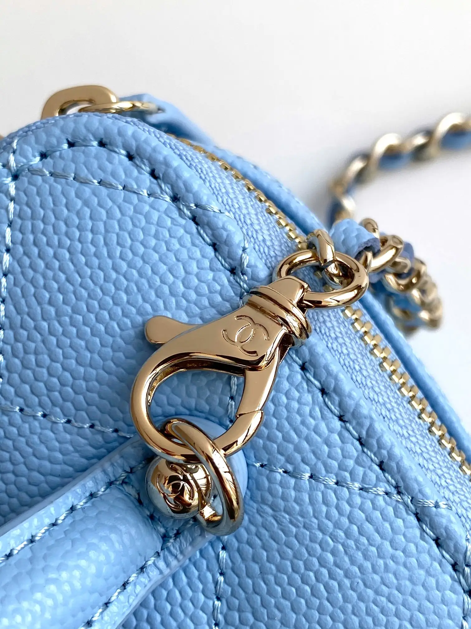 Chanel Top Handle Vanity Case AP4404 Blue